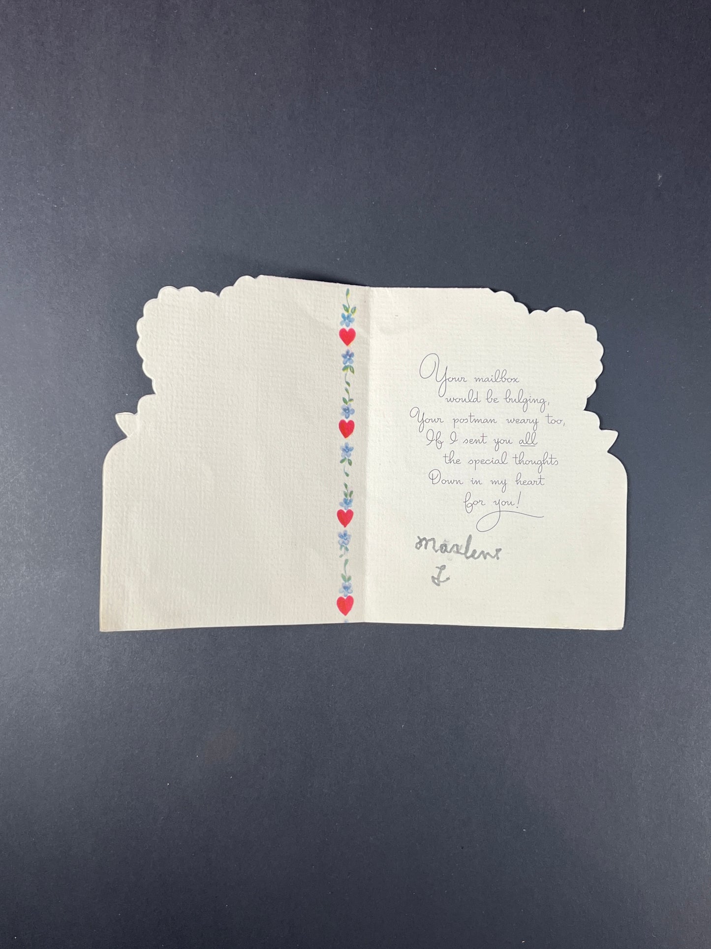 Vintage Ephemera - Valentine’s Day Card - A Valentine Reminder - Rust Craft USA