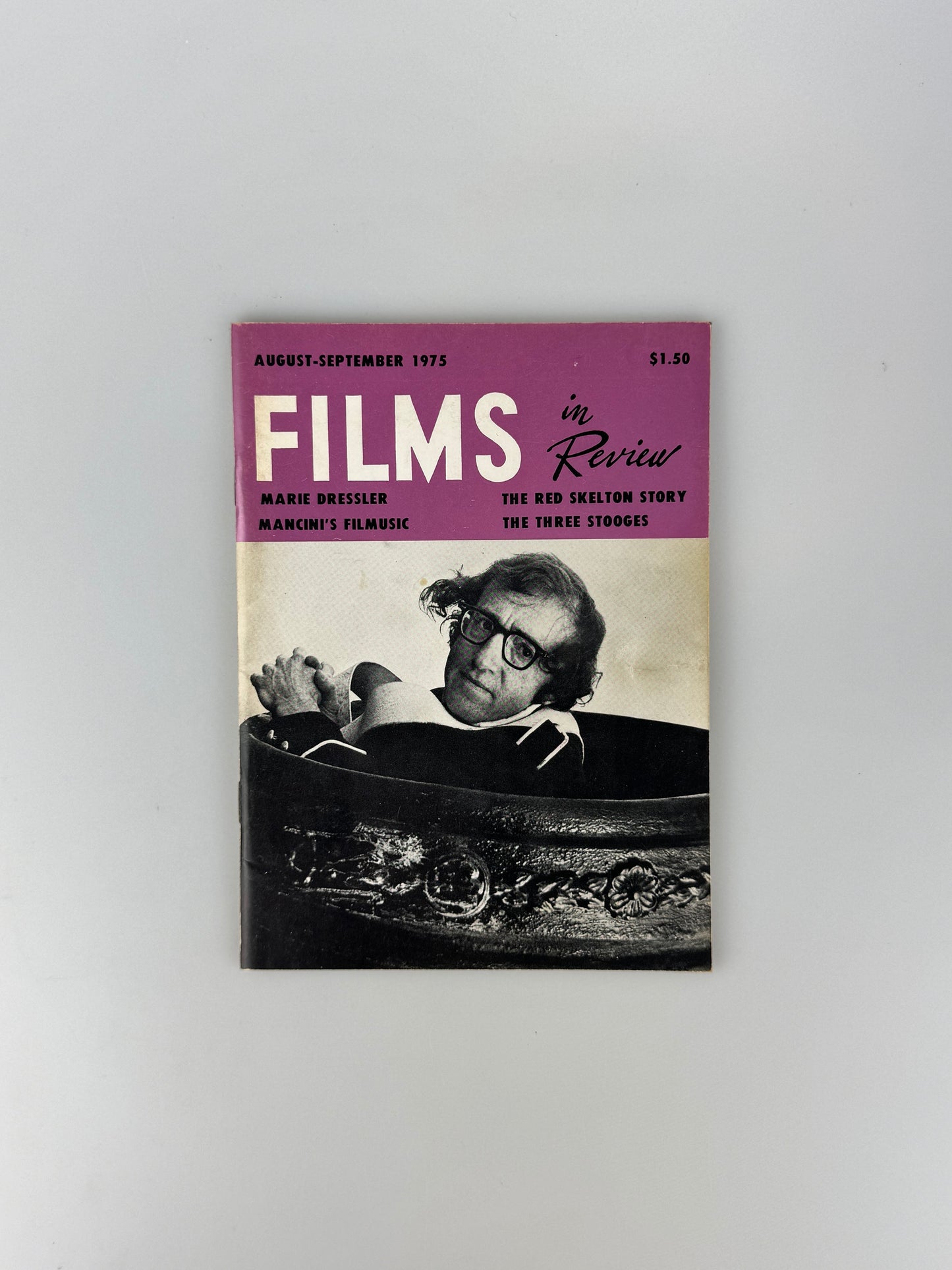Films In Review Magazine - August / September 1975 - Marie Dressler, The Three Stooges, Jaws