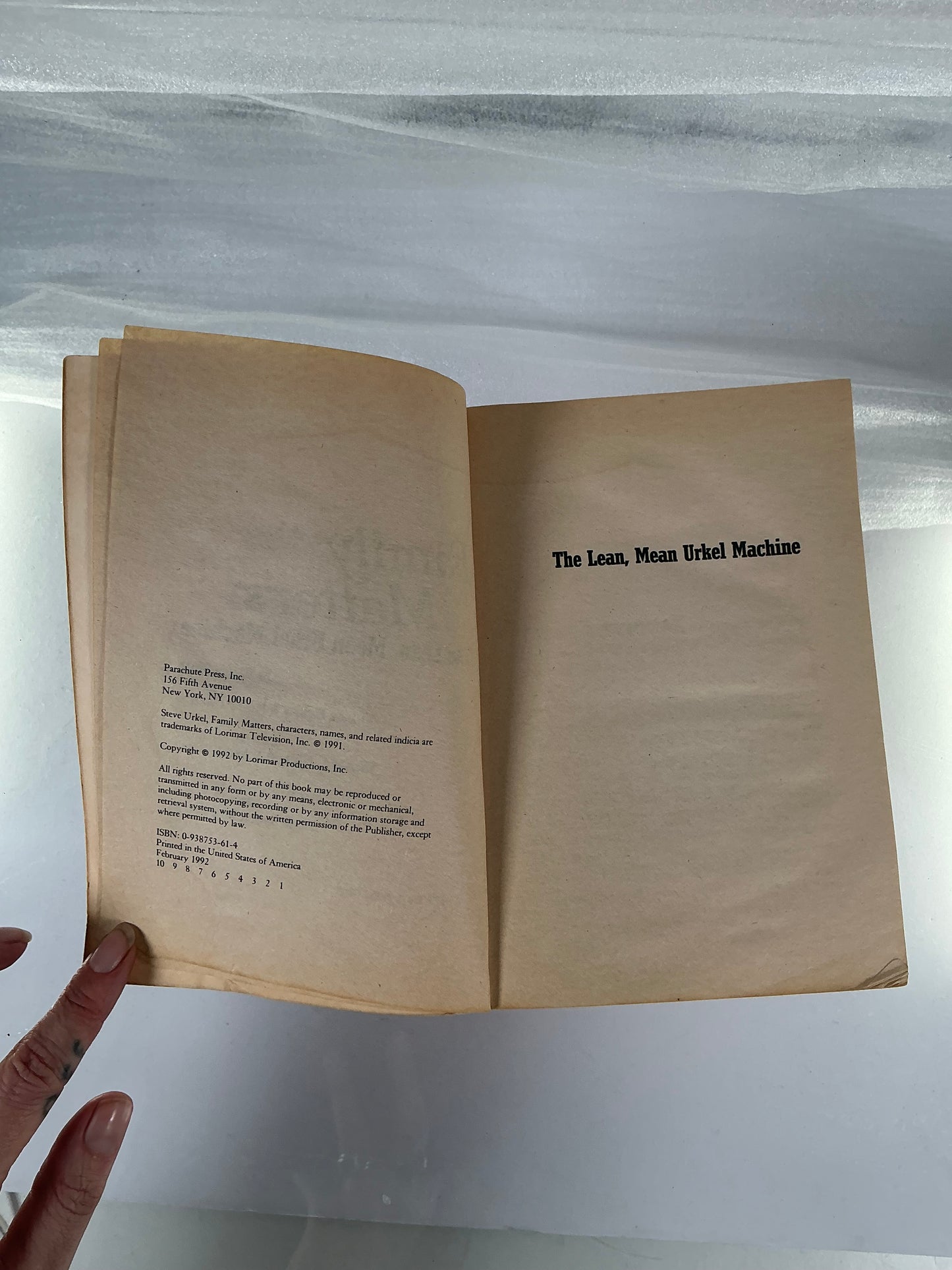 Vintage Paperback - The Lean, Mean Urkel Machine -1992