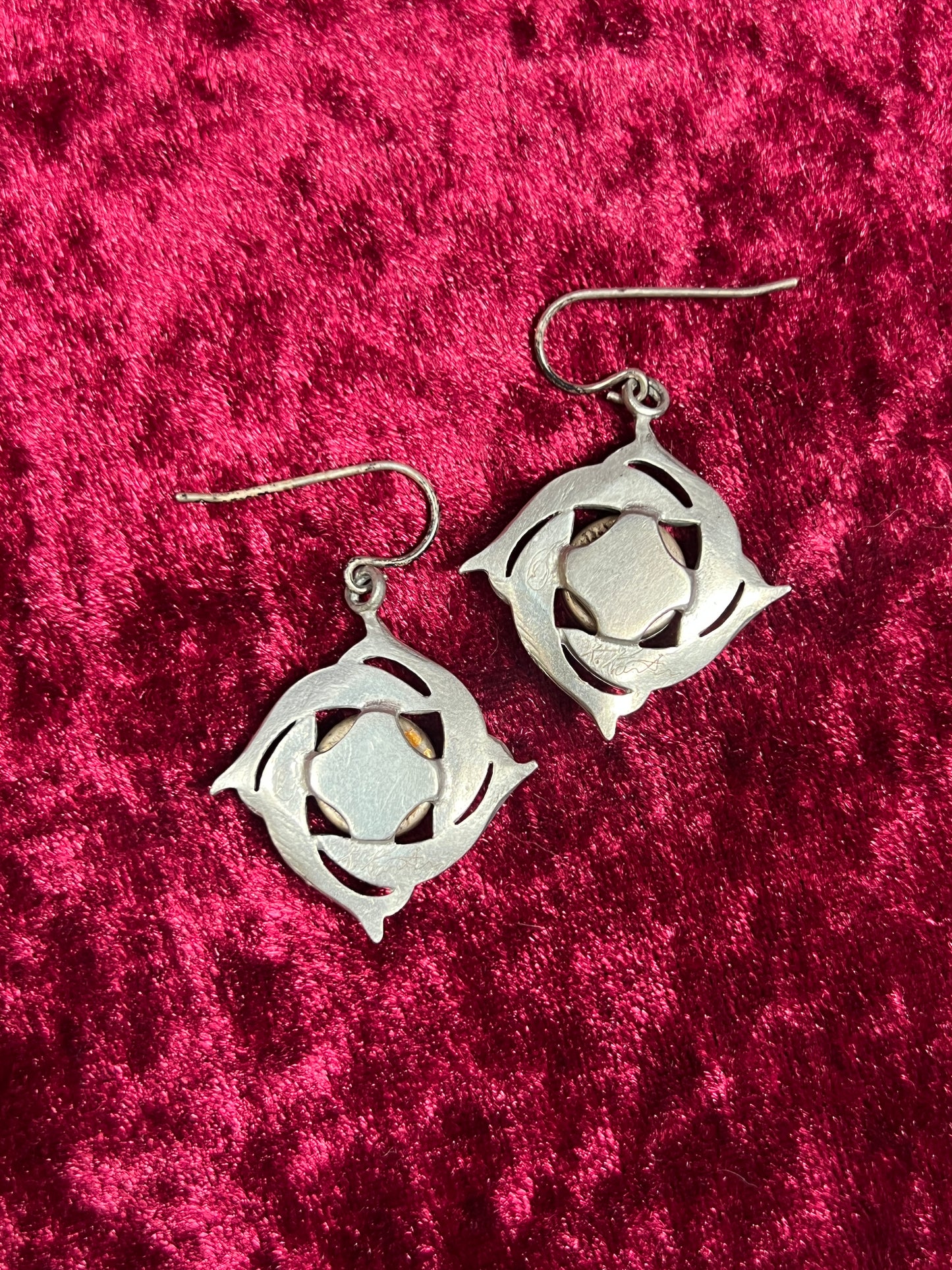 Vintage Jewelry - Drop Earrings - Pewter - Earthsong - Kenneth Kantro