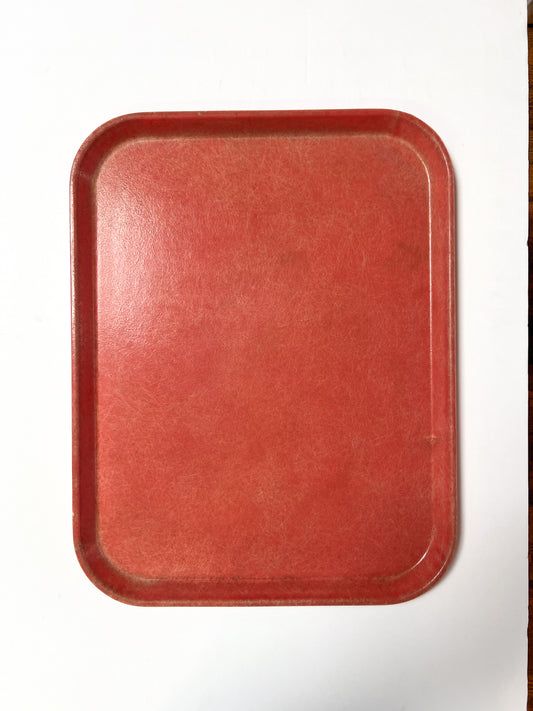 Vintage SiLite Fiberglass Cafeteria Tray - Coral - 18" X 14"