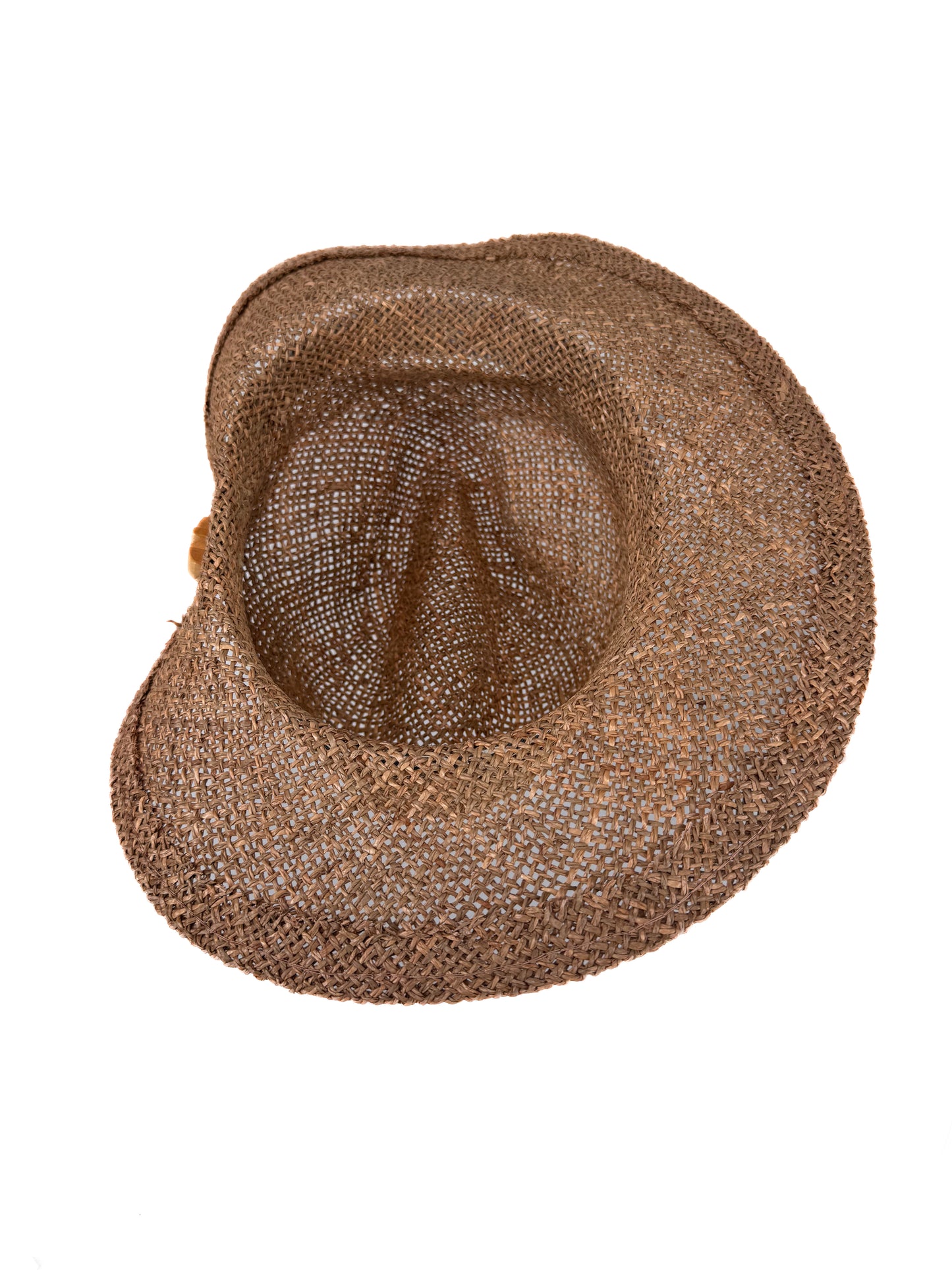 Vintage Hat - Straw Hat with Zebra Band & Elephant Pin