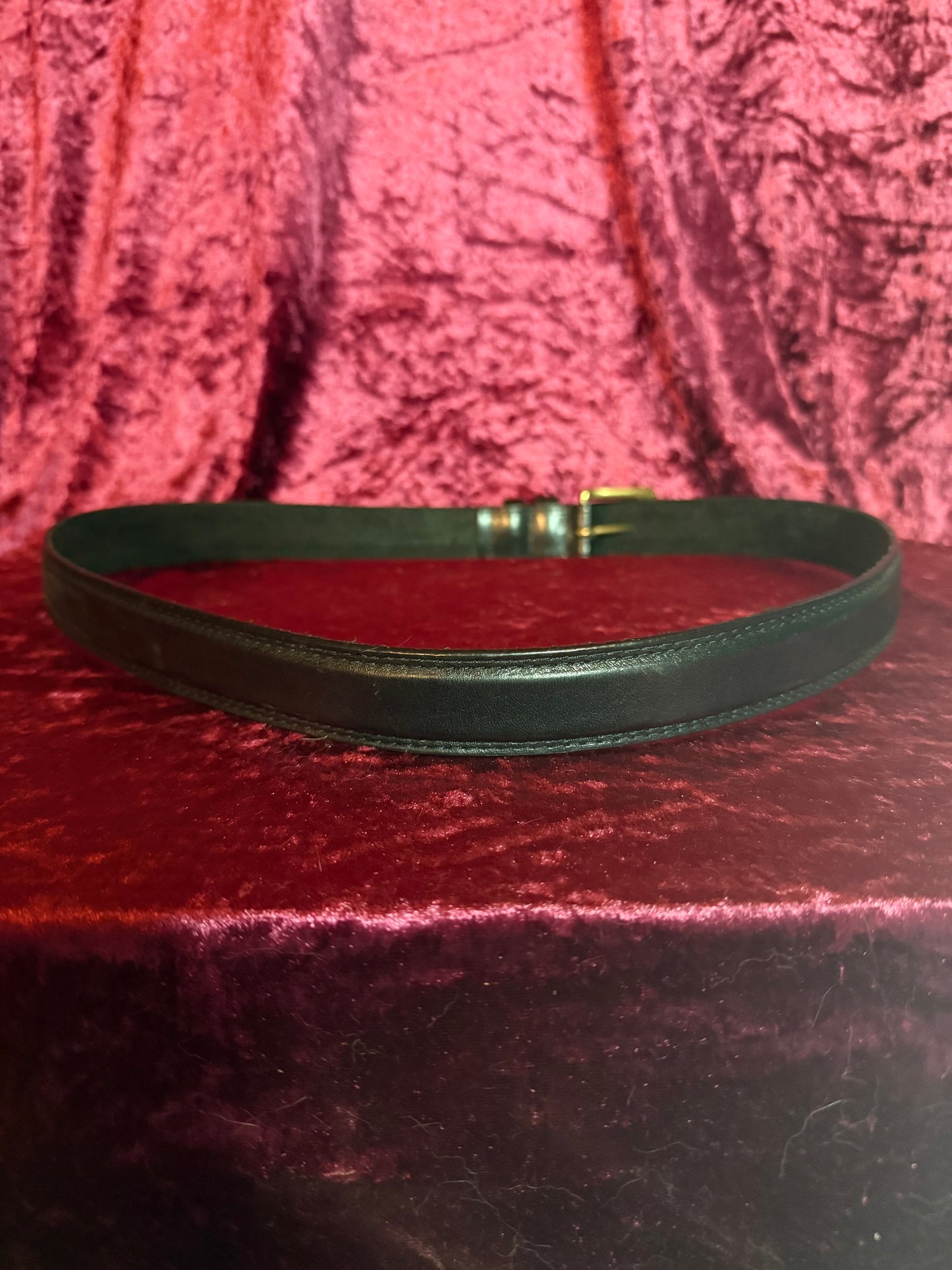 Vintage Accessories - Classic Leather Belt - Black - M