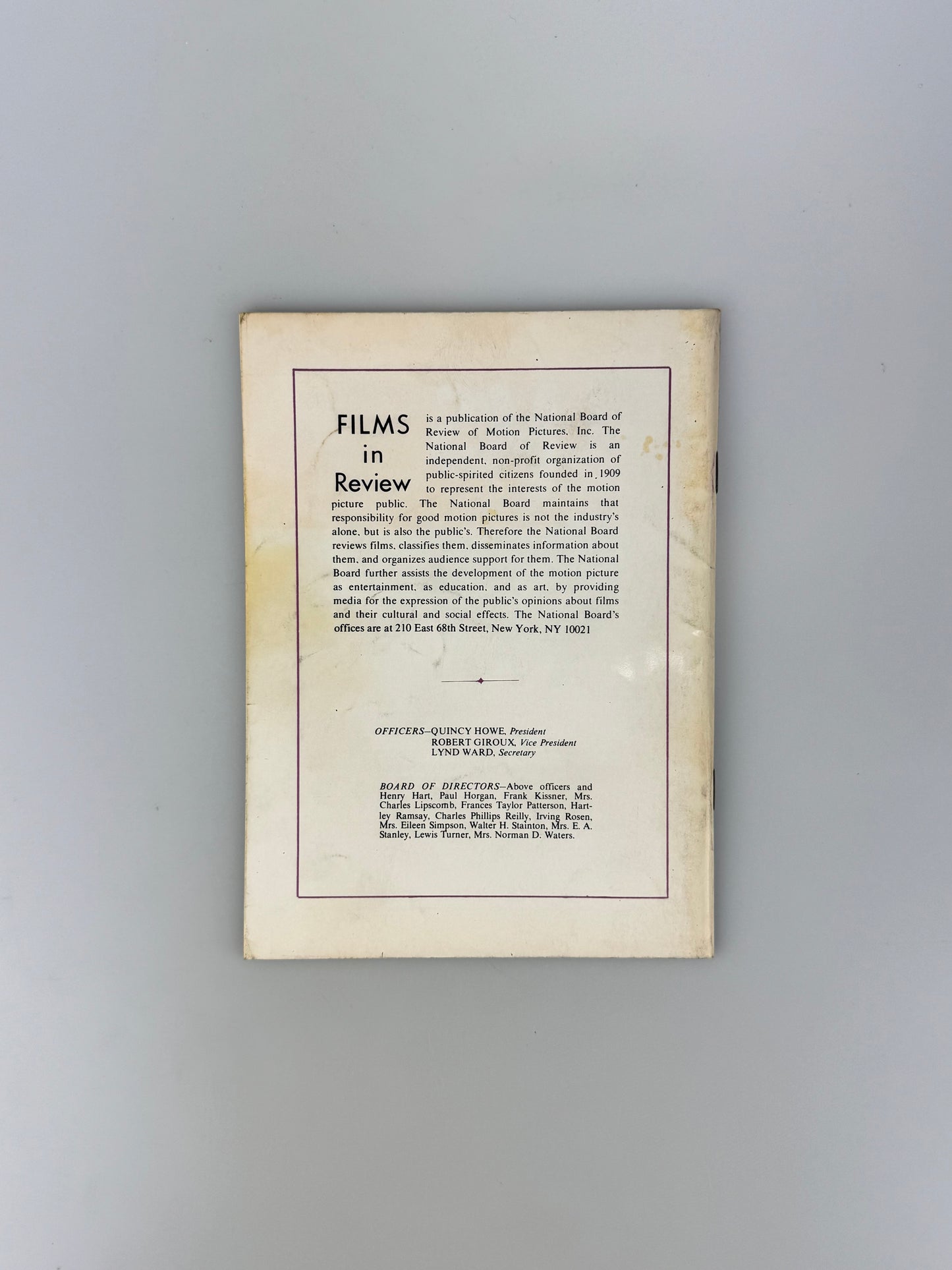 Films In Review Magazine - August / September 1975 - Marie Dressler, The Three Stooges, Jaws