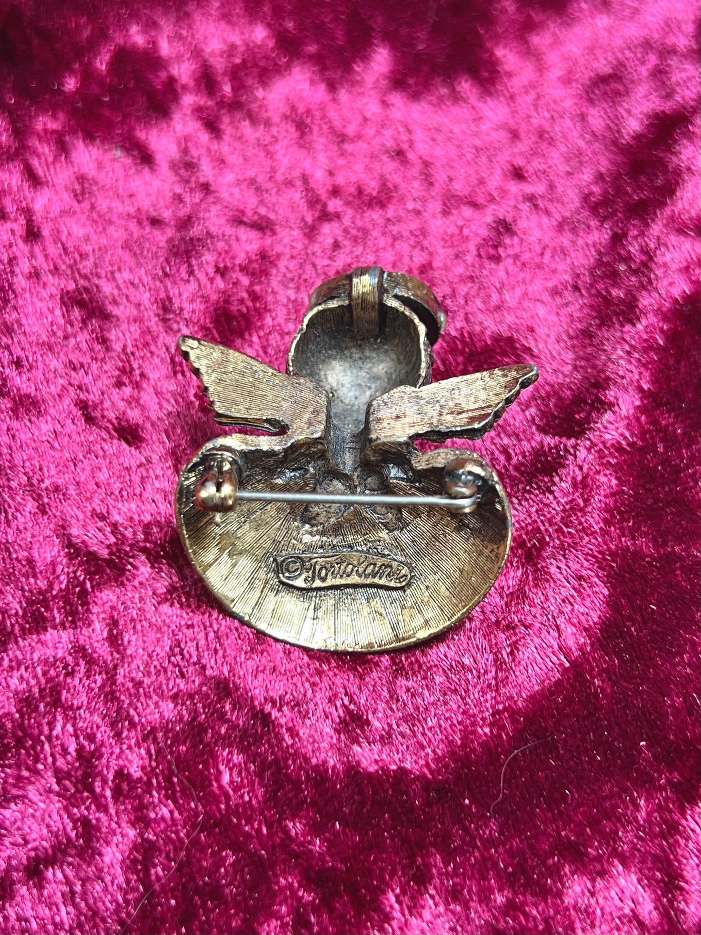 Vintage Jewelry - Shoulder Brooch Set - Voice of Conscience - Devil and Angel - Tortolani