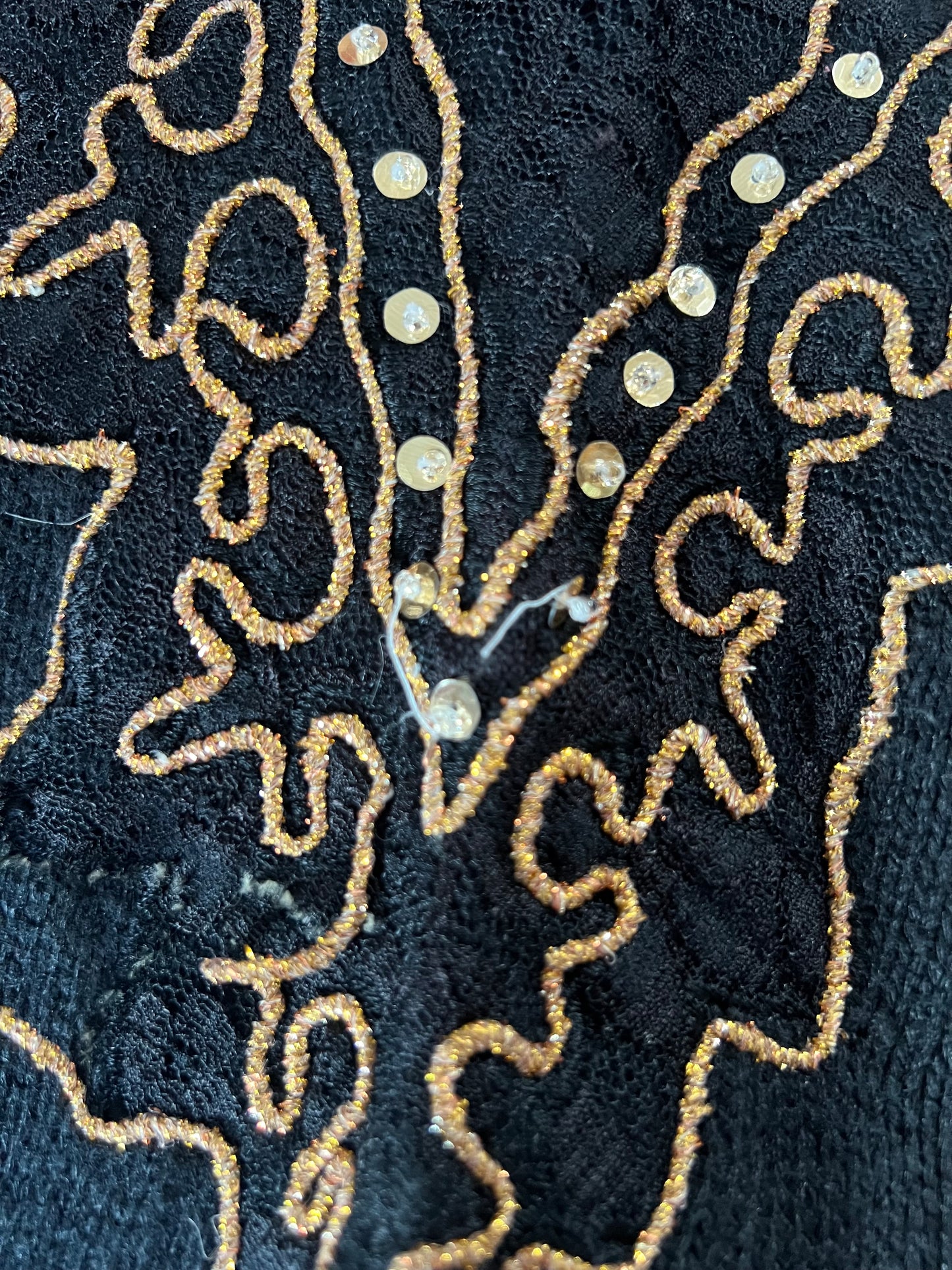 Vintage Clothing - Embellished Knit Sweater - Black - Medium - Crystal Sportswear