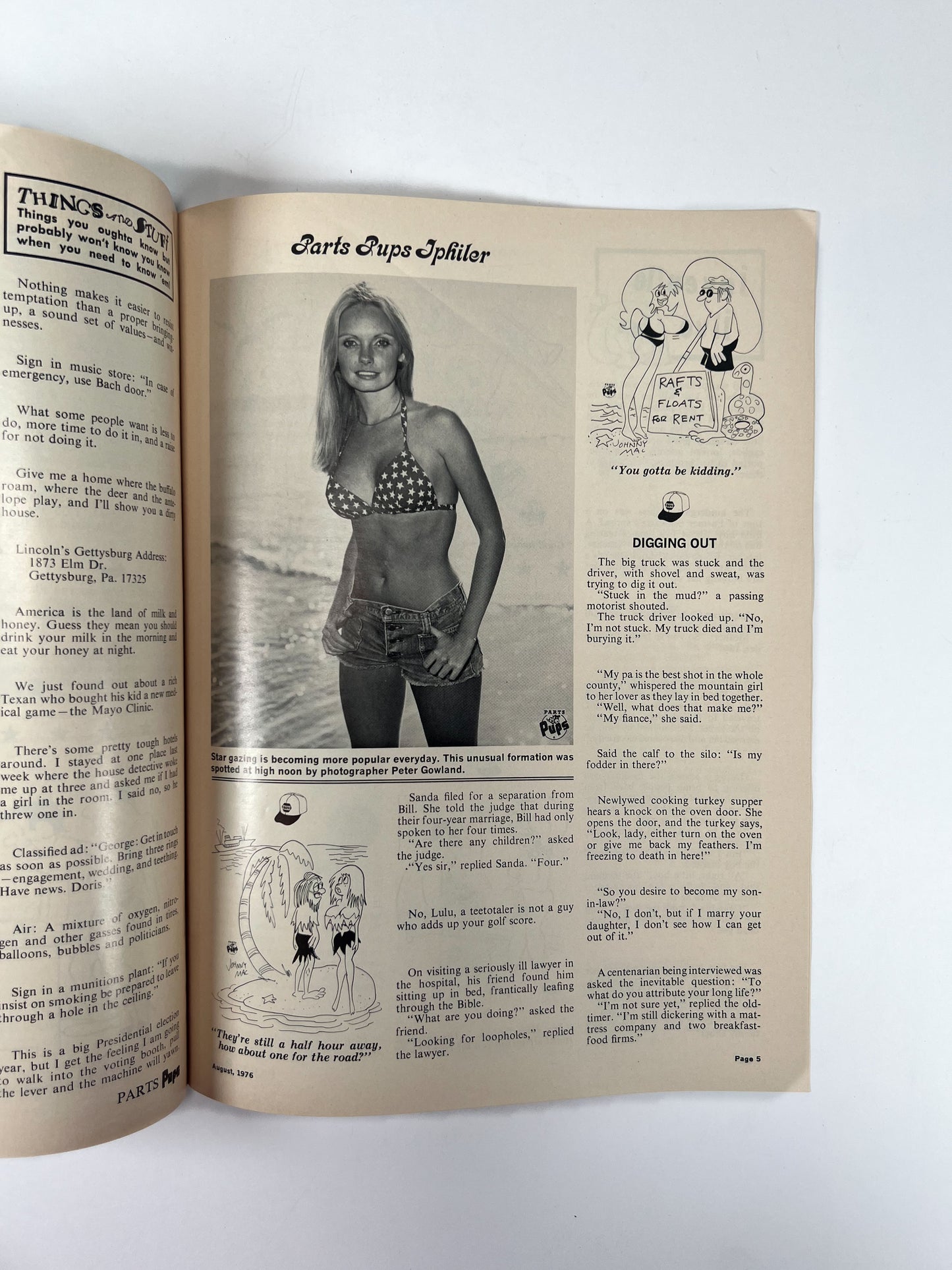 Vintage Ephemera - Magazine - Napa Parts & Pups - Greer Auto Parts - August 1976