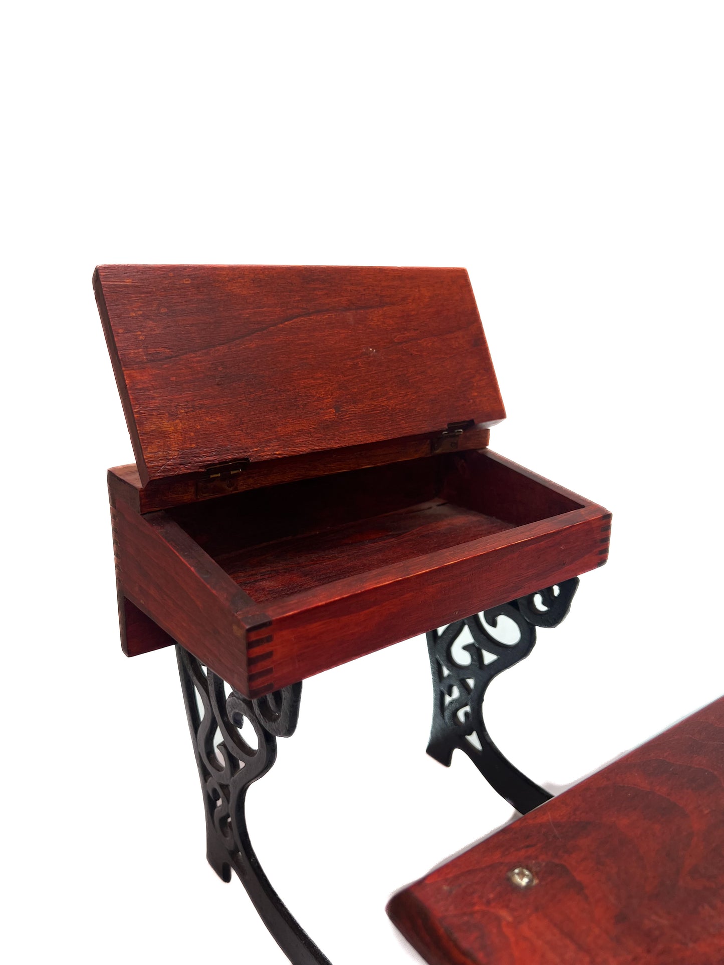 Vintage Doll Toy - Cast Iron and Wood School Desk - American Girl
