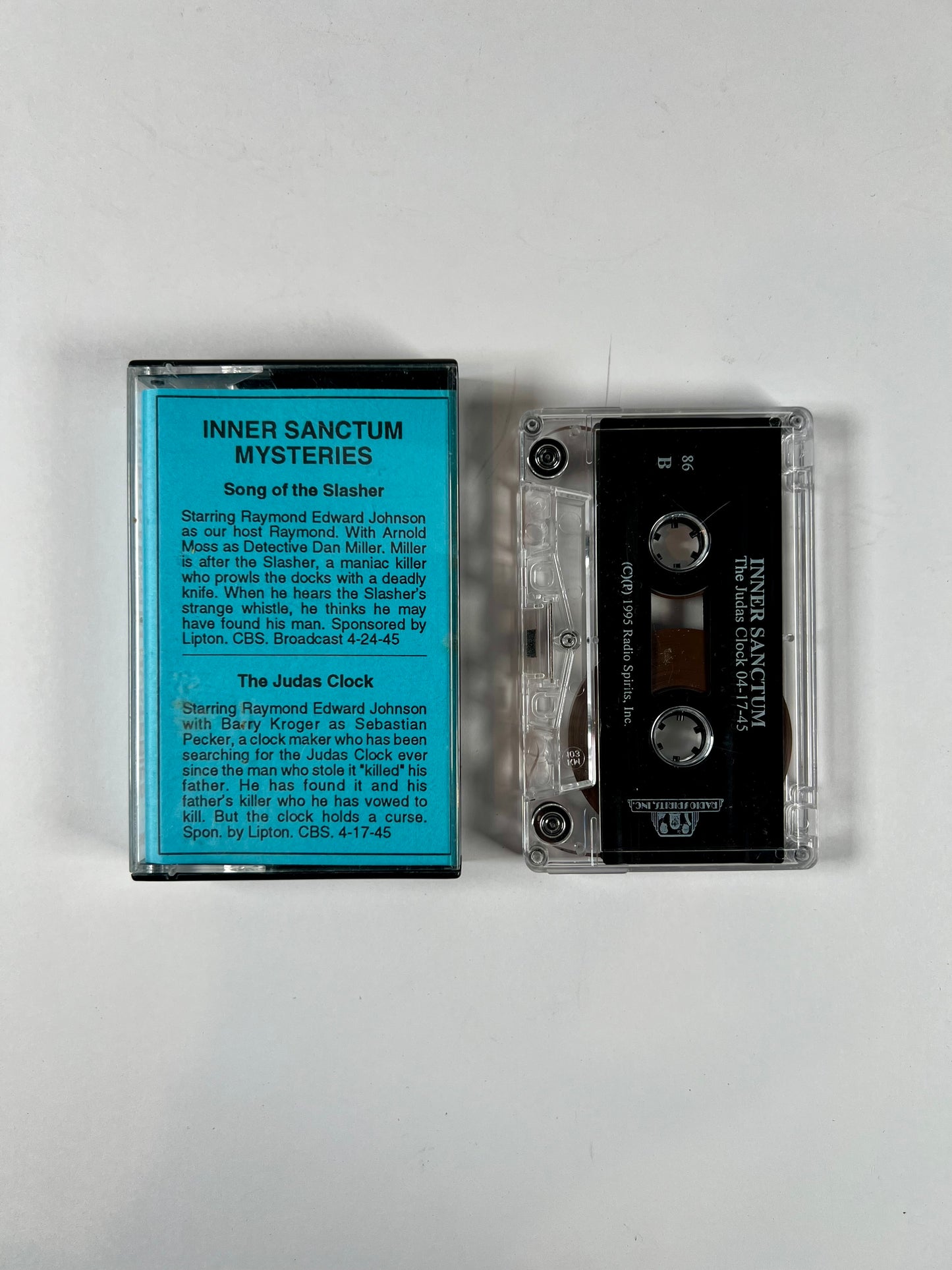 Cassette Tape - Inner Sanctum Mysteries - Song of the Slasher and The Judas Clock