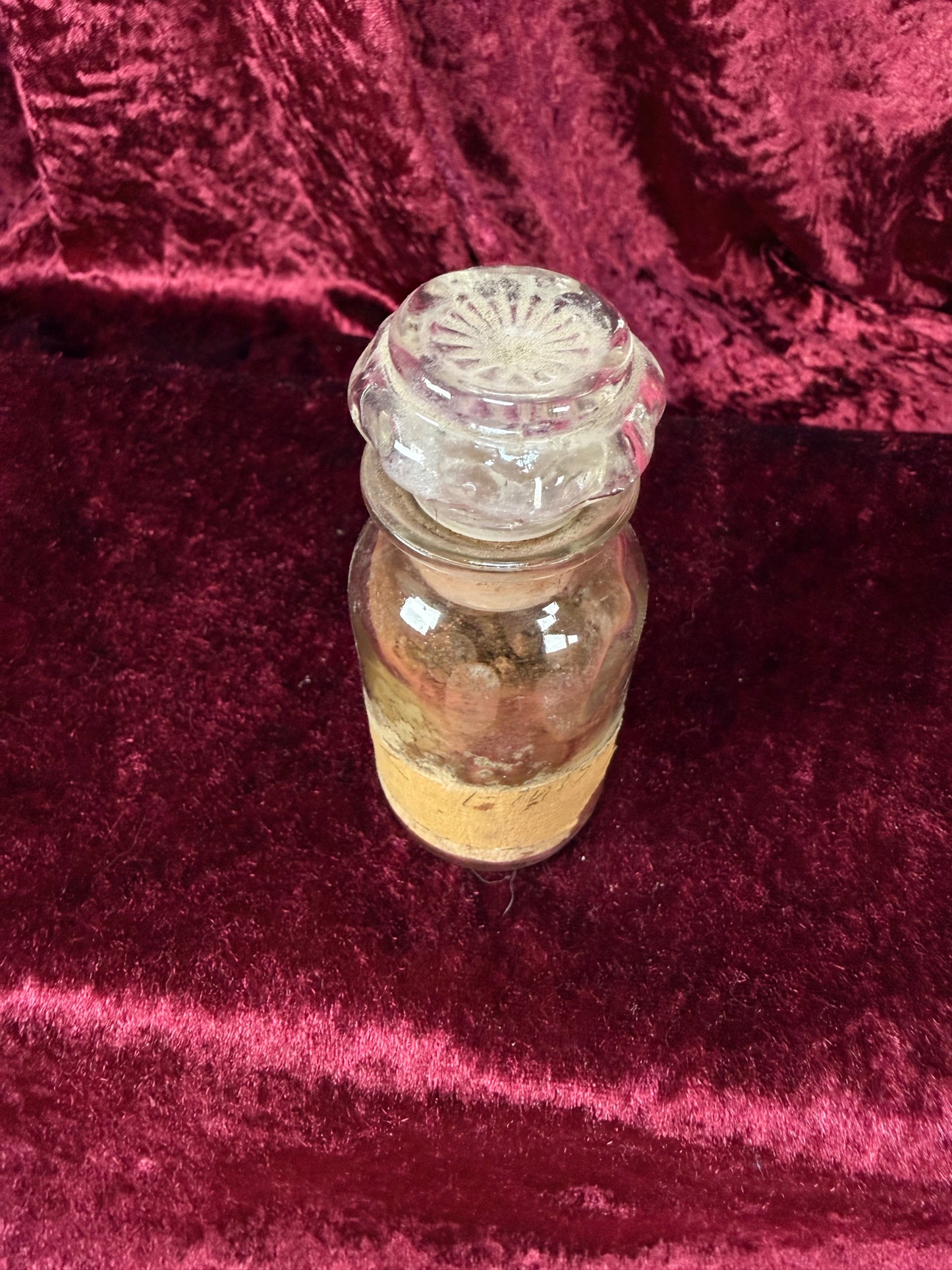 Vintage Glass Apothecary Bottle – Stoppered Rusty Nail Curiosity