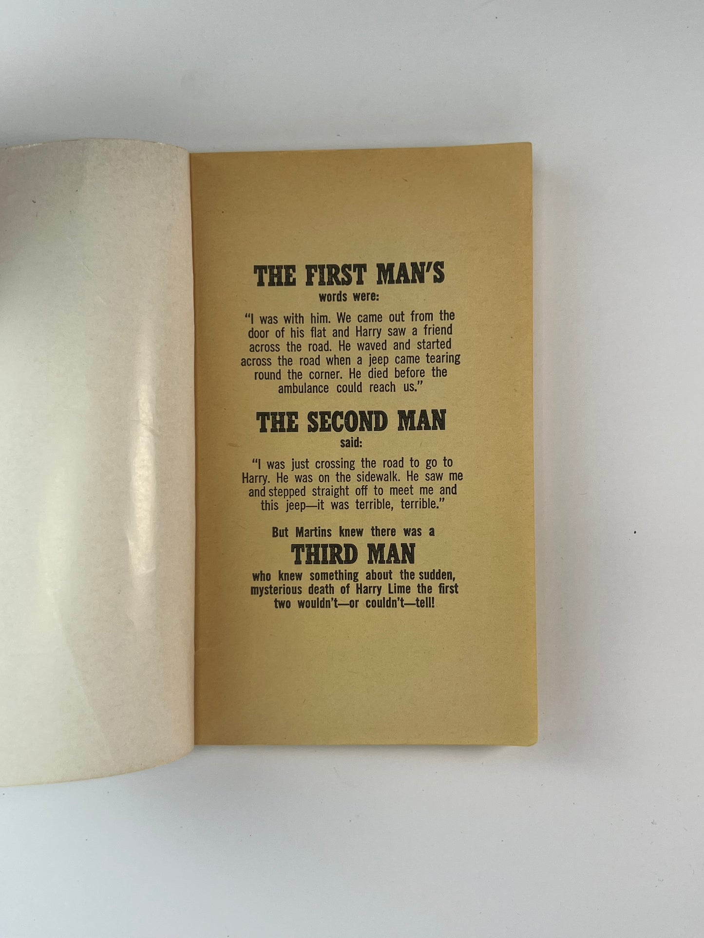 Vintage Paperback - The Third Man - Graham Greene - 1962 Bantam Book #J2427