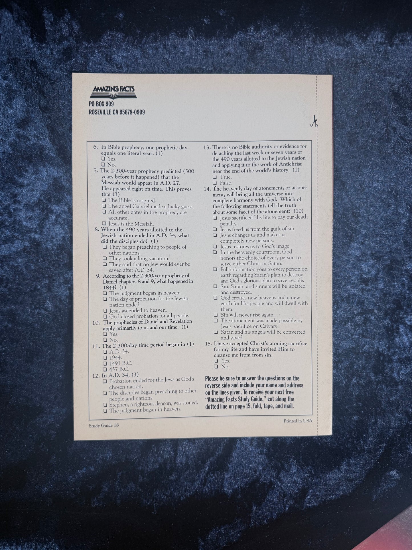 Vintage Amazing Facts Study Guide Booklet - God Sets a Date for the Judgment - Early Edition