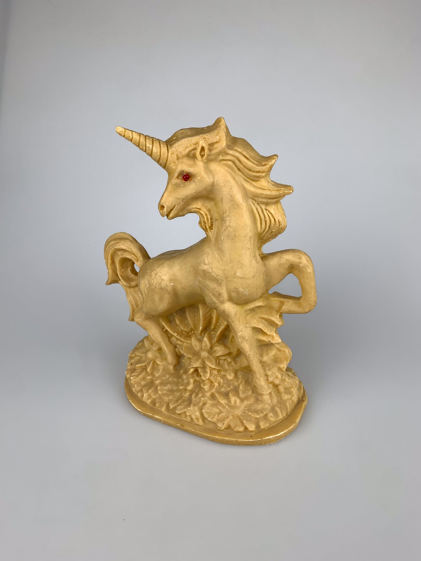 Vintage Resin Red-Eyed Unicorn Statue