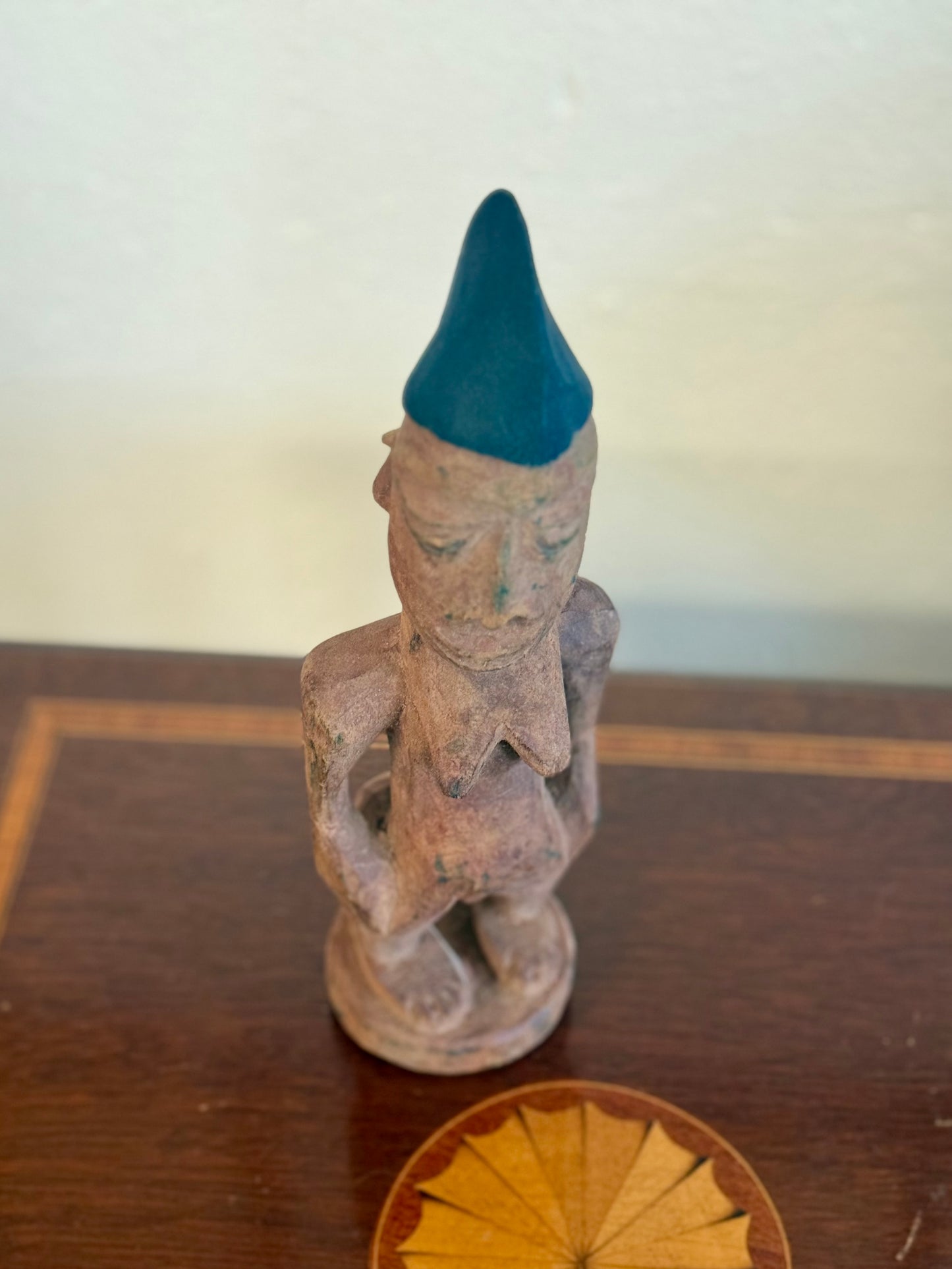 Vintage Art - Nigerian Fertility Ibeji Statue - 10” Carved Wood - Africa