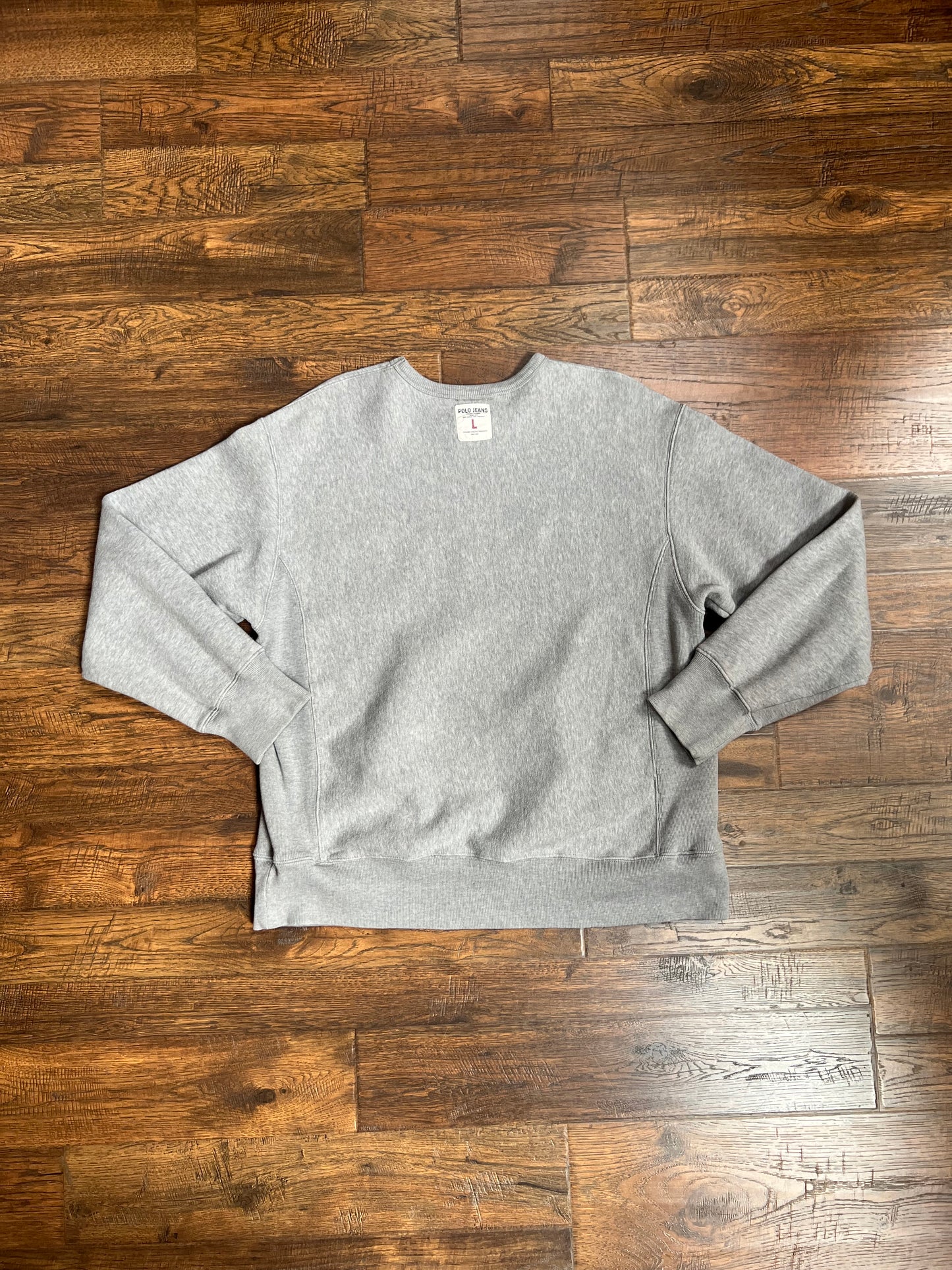 Vintage Clothing - Pullover Crewneck Sweatshirt - Light Grey - Polo Ralph Lauren - Large