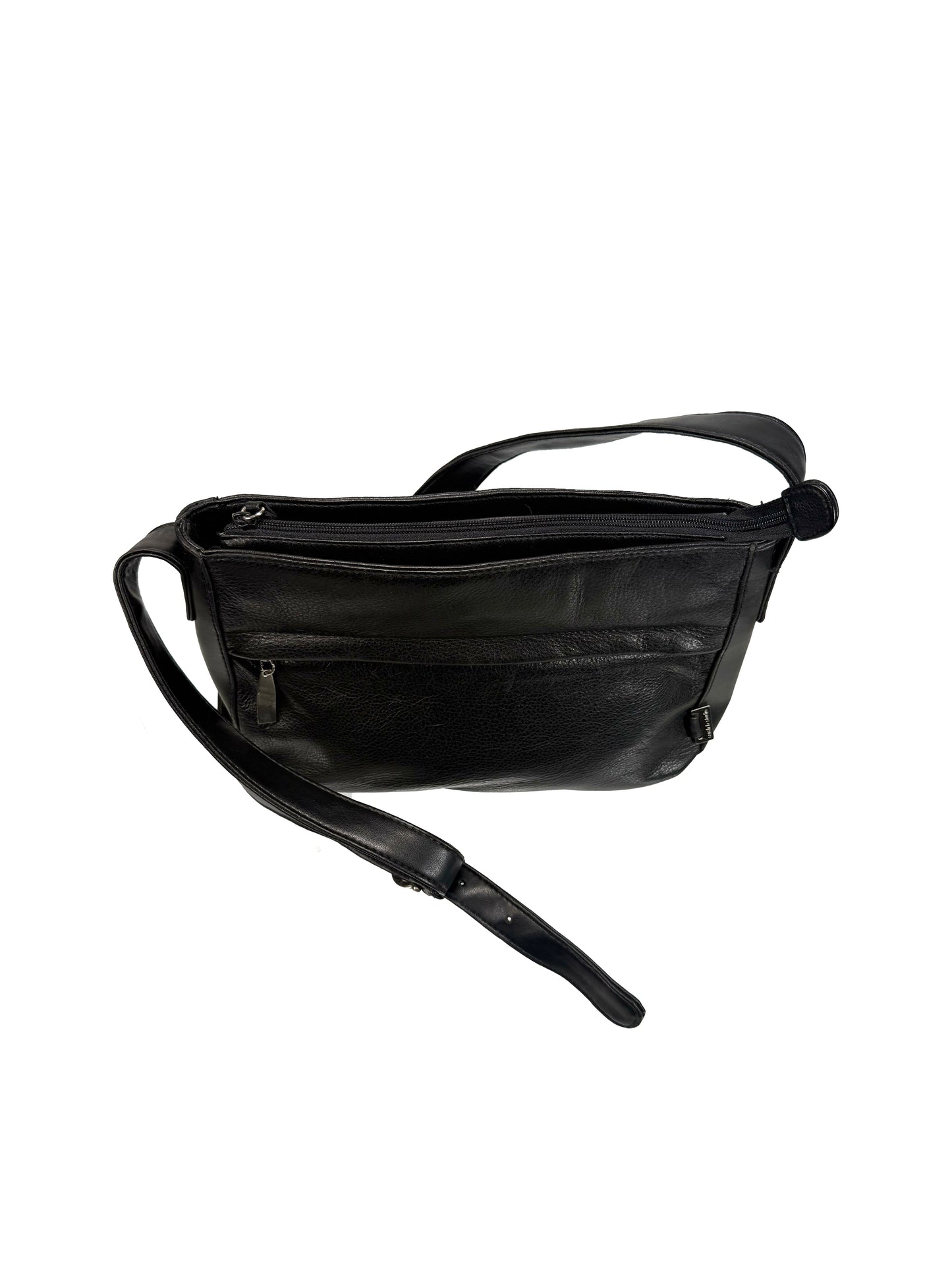 Vintage Purse - Black Leather Sharon B. Studio Cross Body Bag