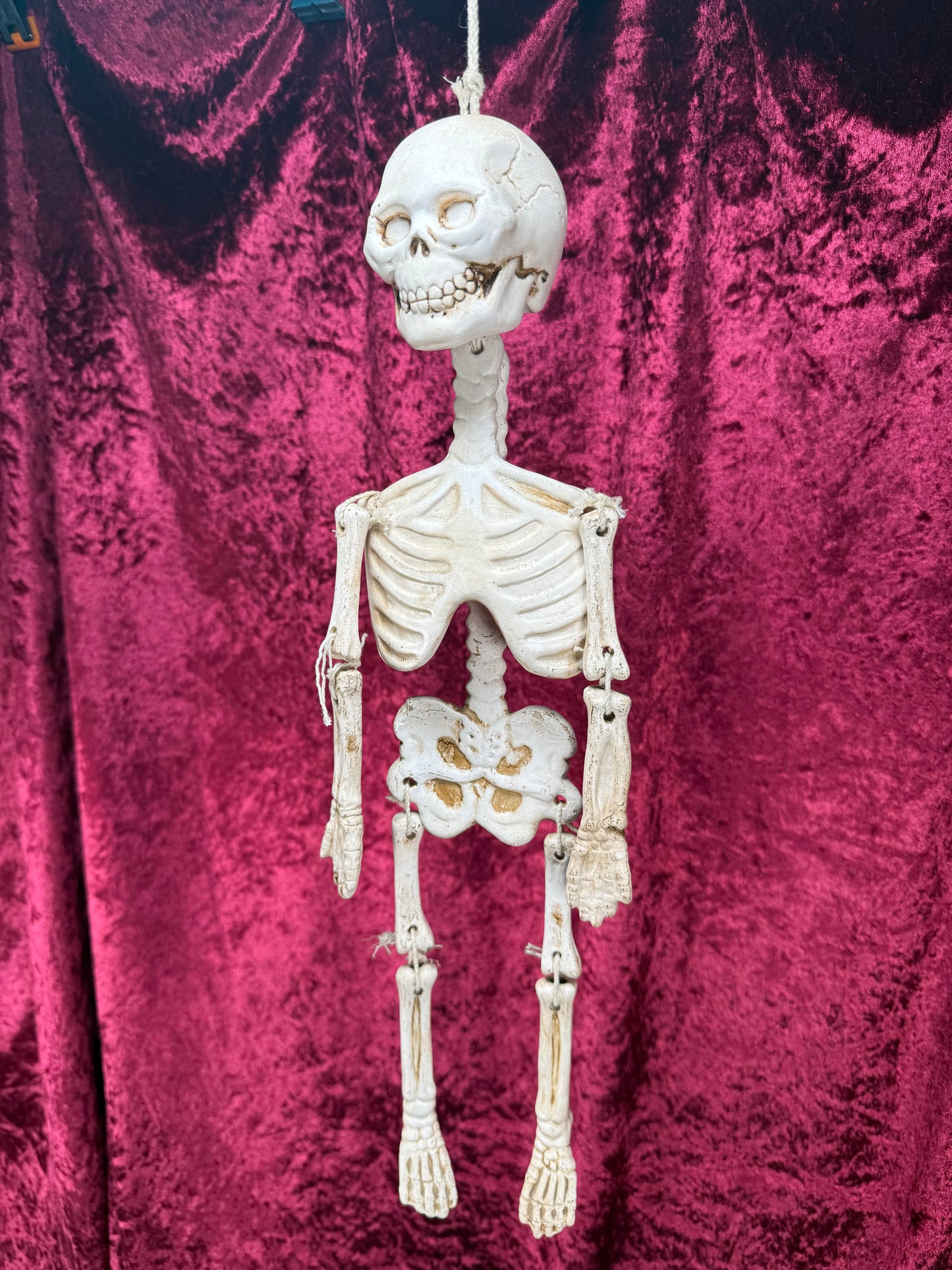 Vintage Halloween - Jointed Hanging Skeleton - Ceramic