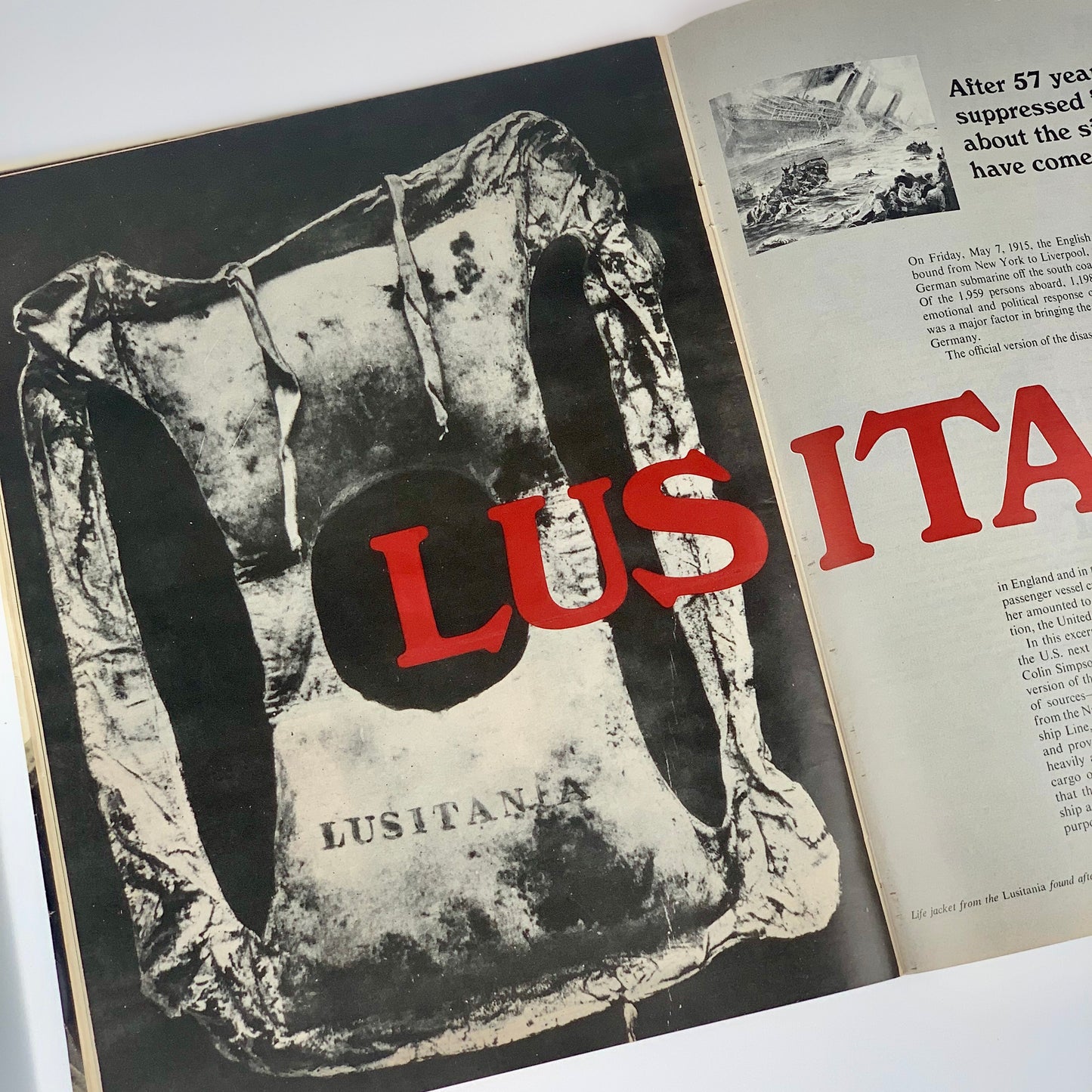 Vintage Ephemera - LIFE Magazine - Lusitania / FBI Shake-Up / Ted Terrific - October 13, 1972