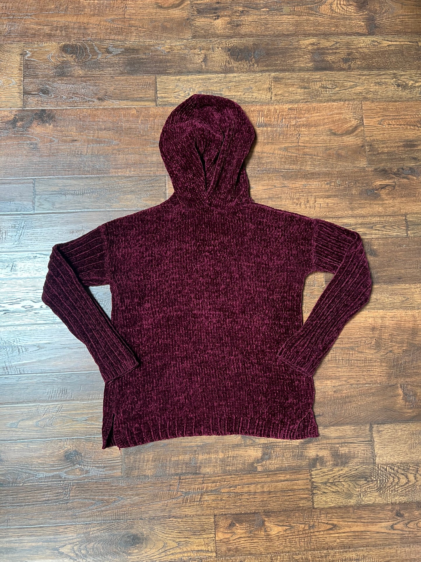 Clothing - Knit Pullover Hooded Sweatshirt - Maroon - Medium - Almost Famous