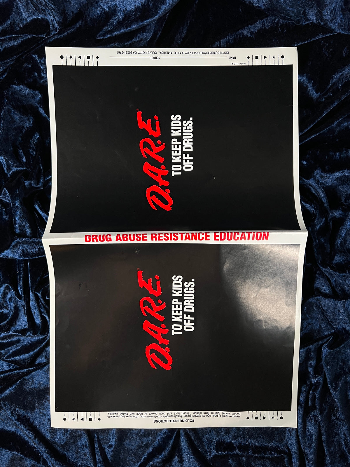 Vintage Paper D.A.R.E. Book Cover - Drug Abuse Resistance Education