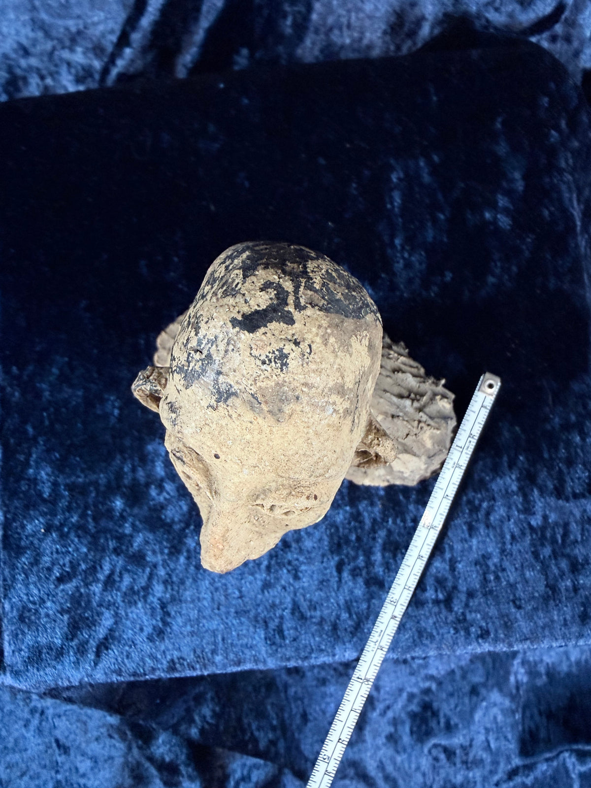 Vintage Stoneware Sculpted Head - One of a Kind Original Art Object & Curiosity