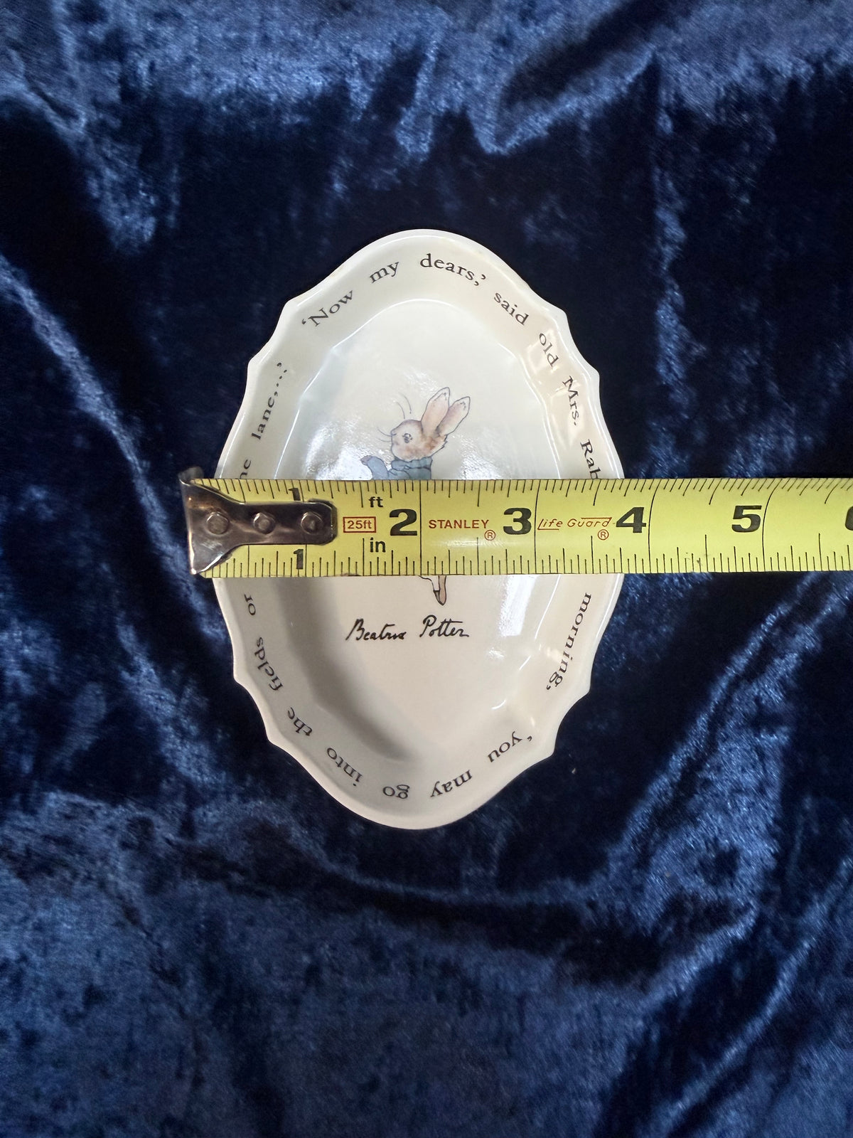 Vintage Ceramic Wedgwood Trinket Dish - Beatrix Potter Peter Rabbit Illustration