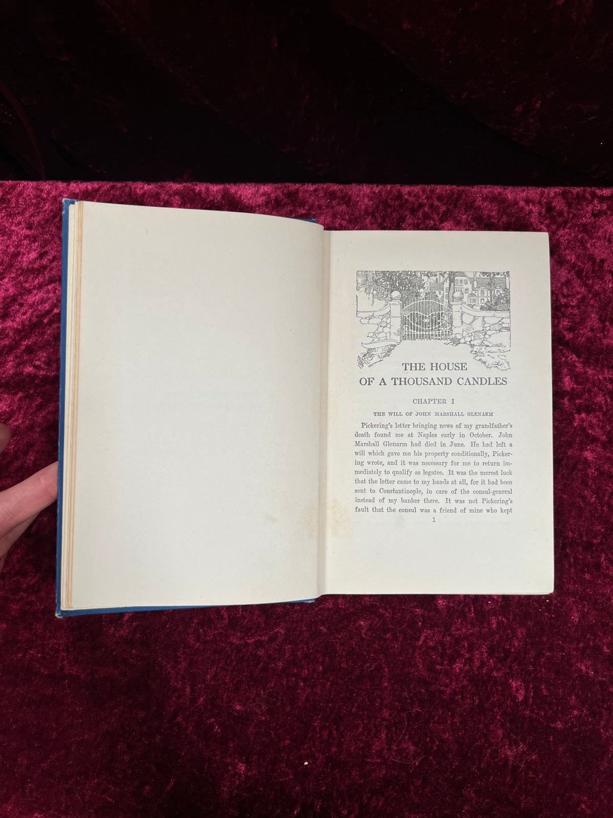 Antique The House of a Thousand Candles - Meredith Nicholson - Illustrated Hardcover