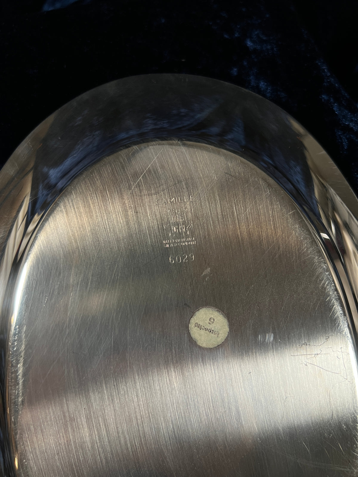 Vintage Silver Plated Metal Tray - Camille Rose Floral Edge Model 6029