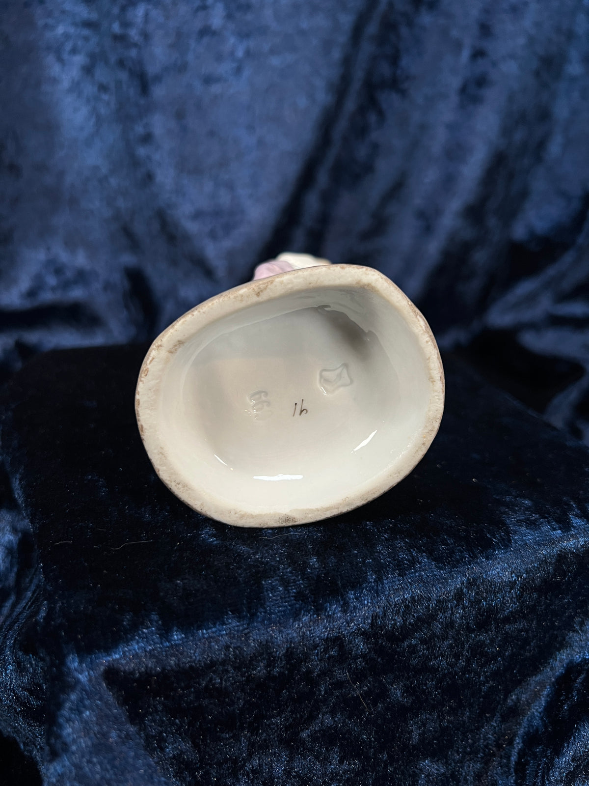 Vintage German Porcelain Page Boy Bud Vase - Pastel Floral Details