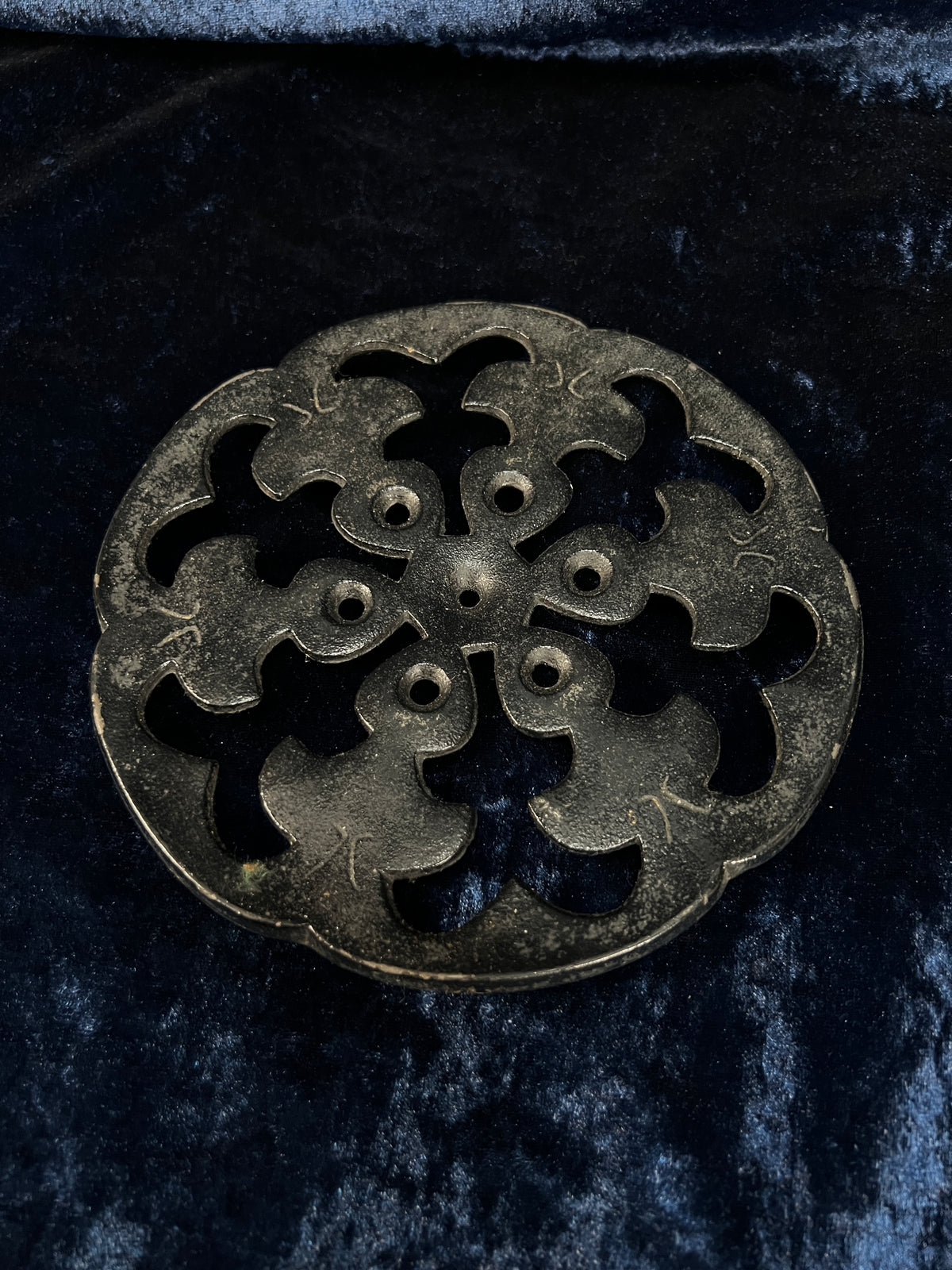 Vintage Cast Iron Iwachu Trivet - Japanese Openwork Teapot Stand