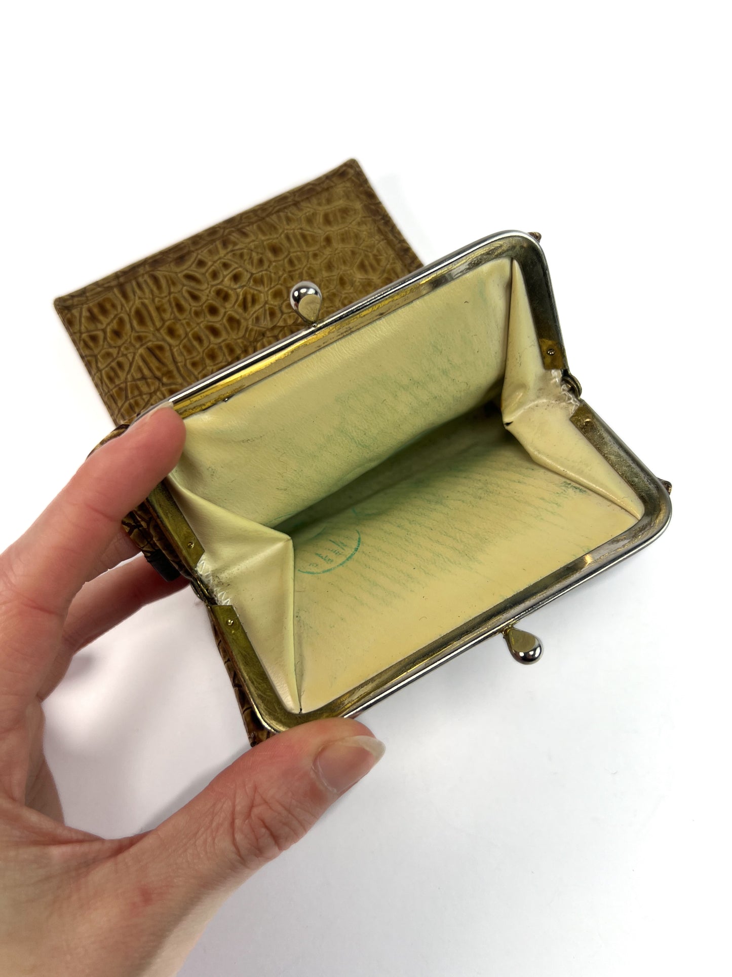 Vintage Wallet - Embossed Leather Bifold - Brown Cowhide - Rolfs