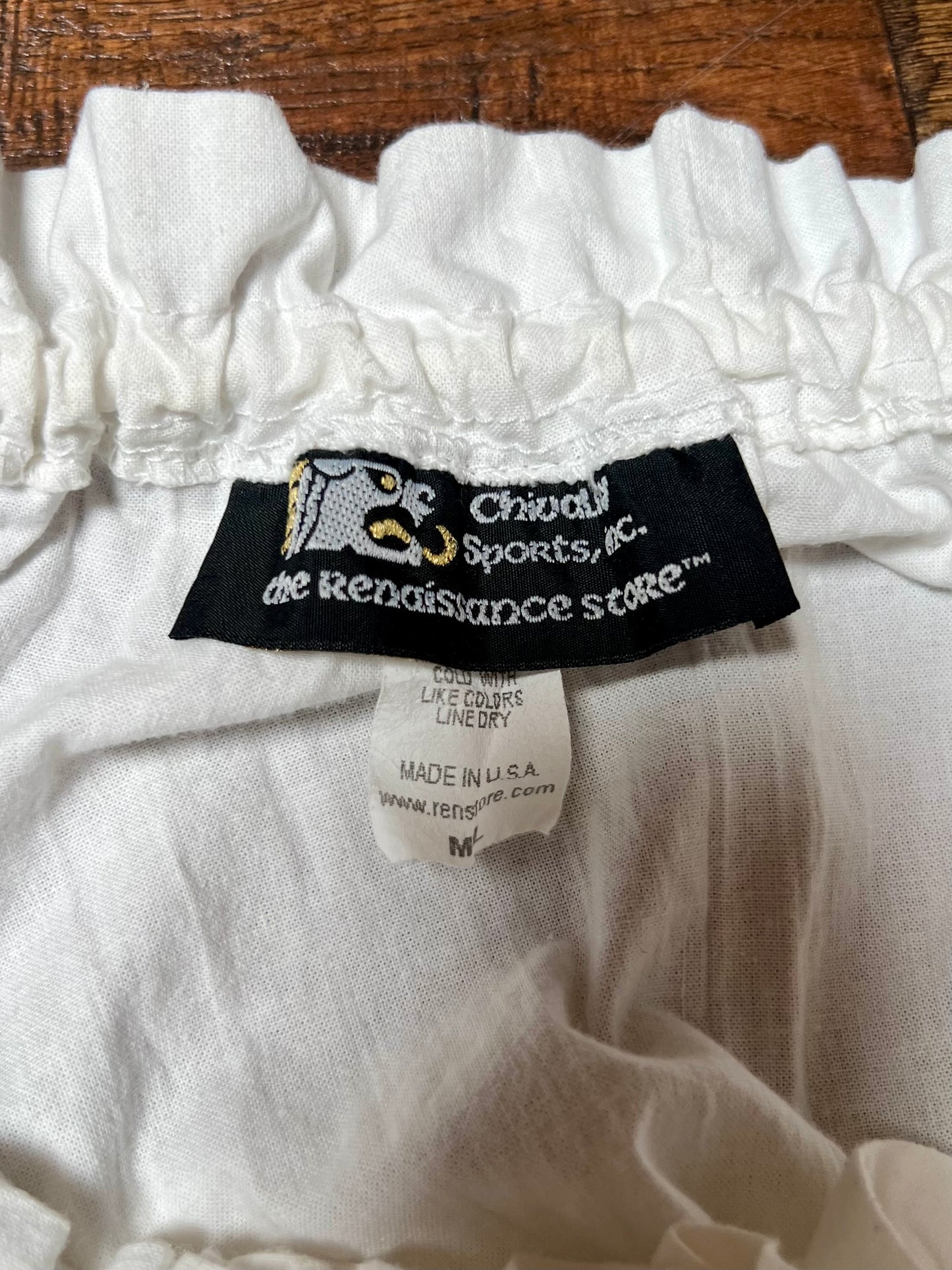 Vintage Clothing - Ruffled Off-Shoulder Chemise Nightgown - Renaissance Store - Chivalry Sports Inc. - Medium/Large