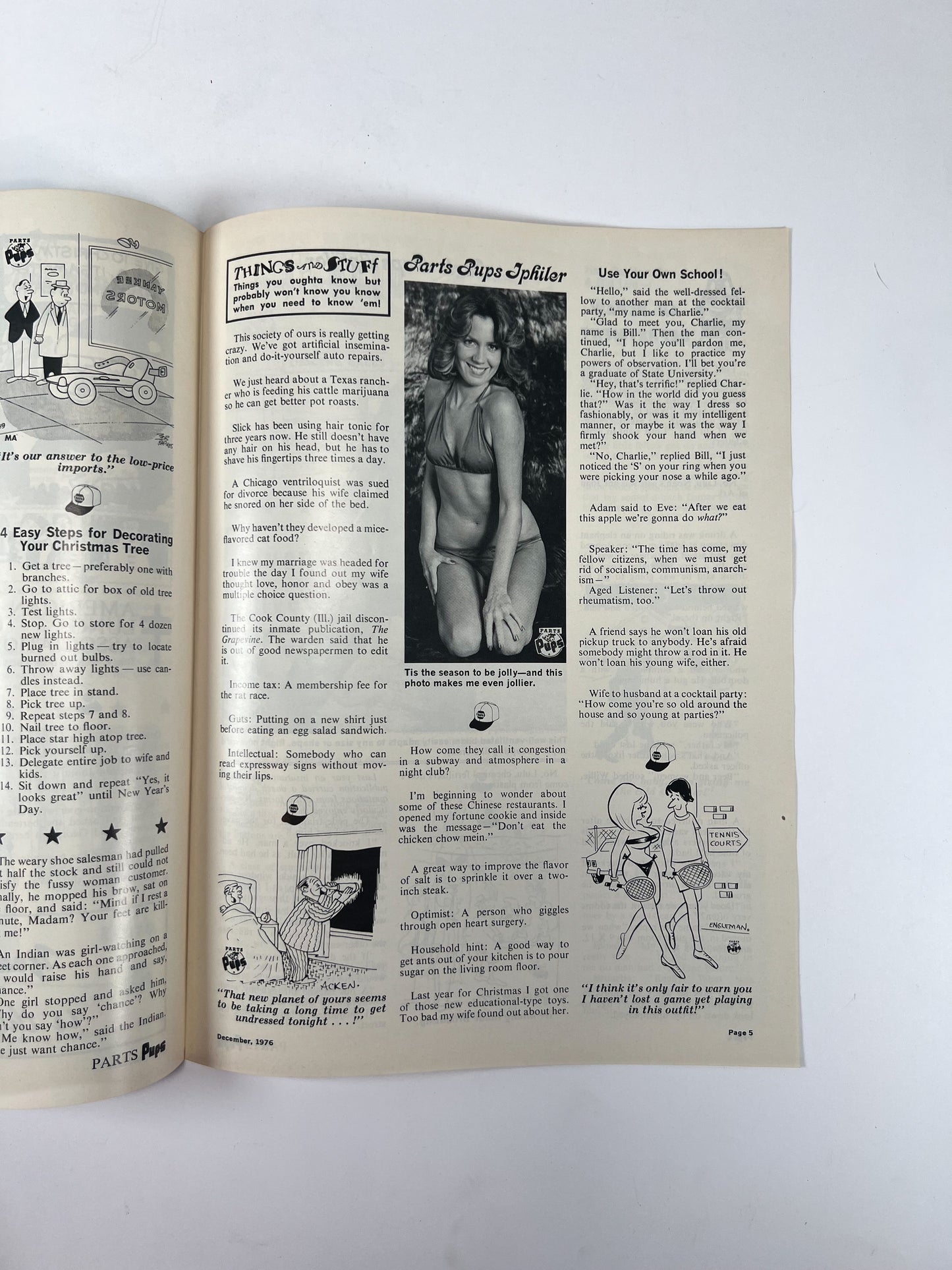 Vintage Ephemera - Magazine - Napa Parts & Pups - Greer Auto Parts - December 1976