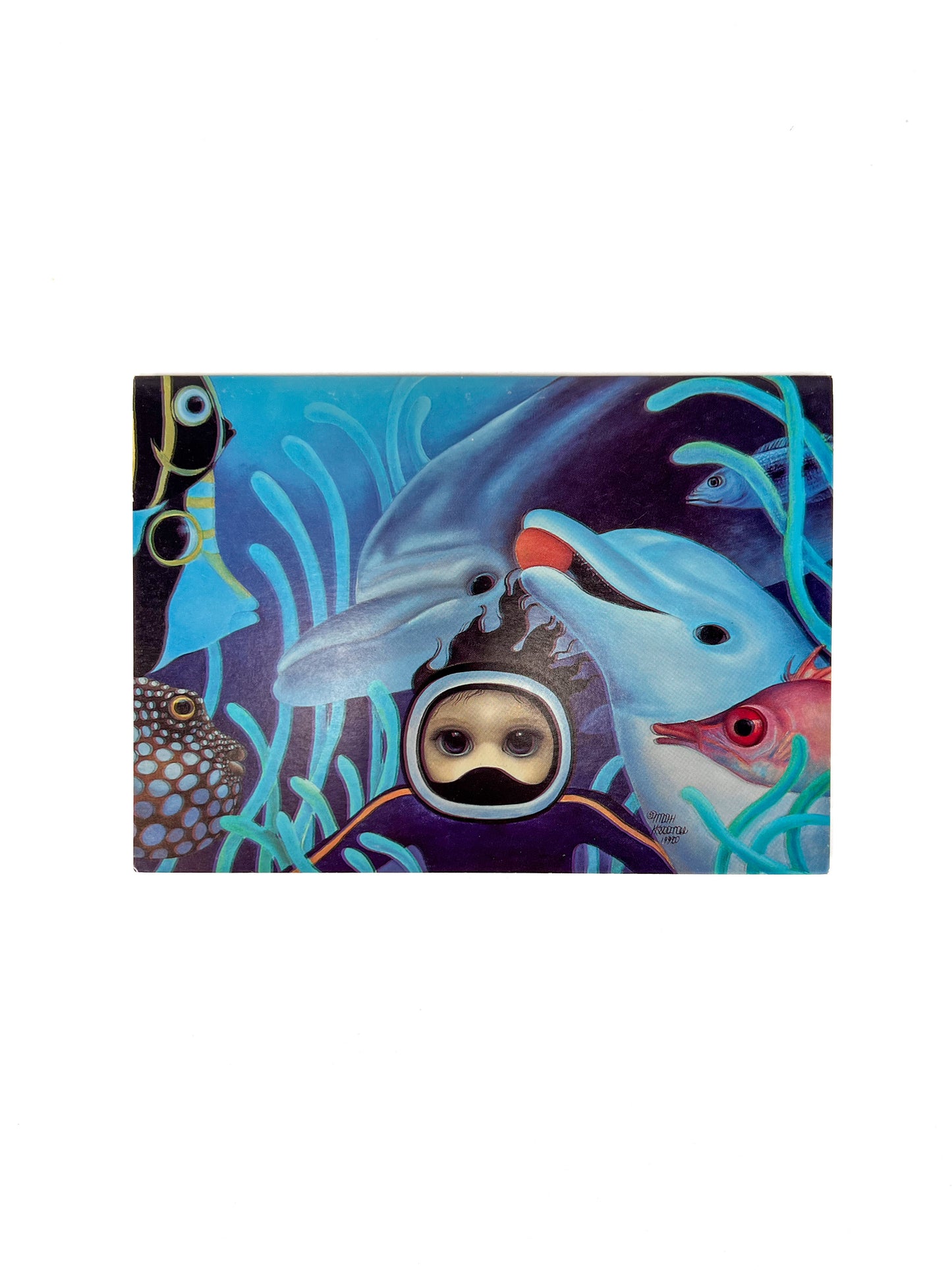 Vintage Ephemera - Greeting Card - Little Big Eyes - Come Play With Me - Margaret Keane - 1990