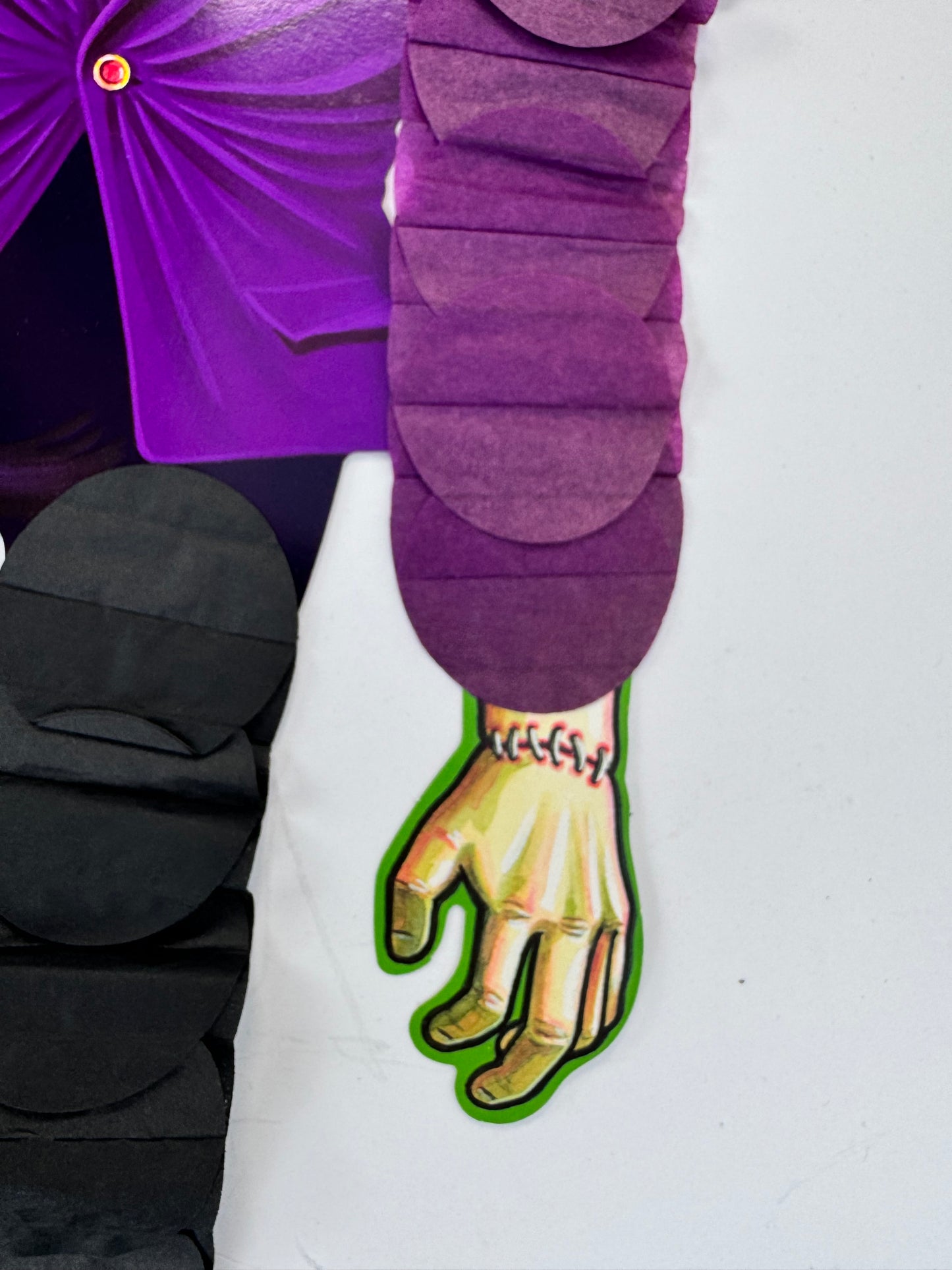Vintage Halloween Decoration - Beistle 1990s Action Dancer Crepe Paper Die Cut - Frankenstein