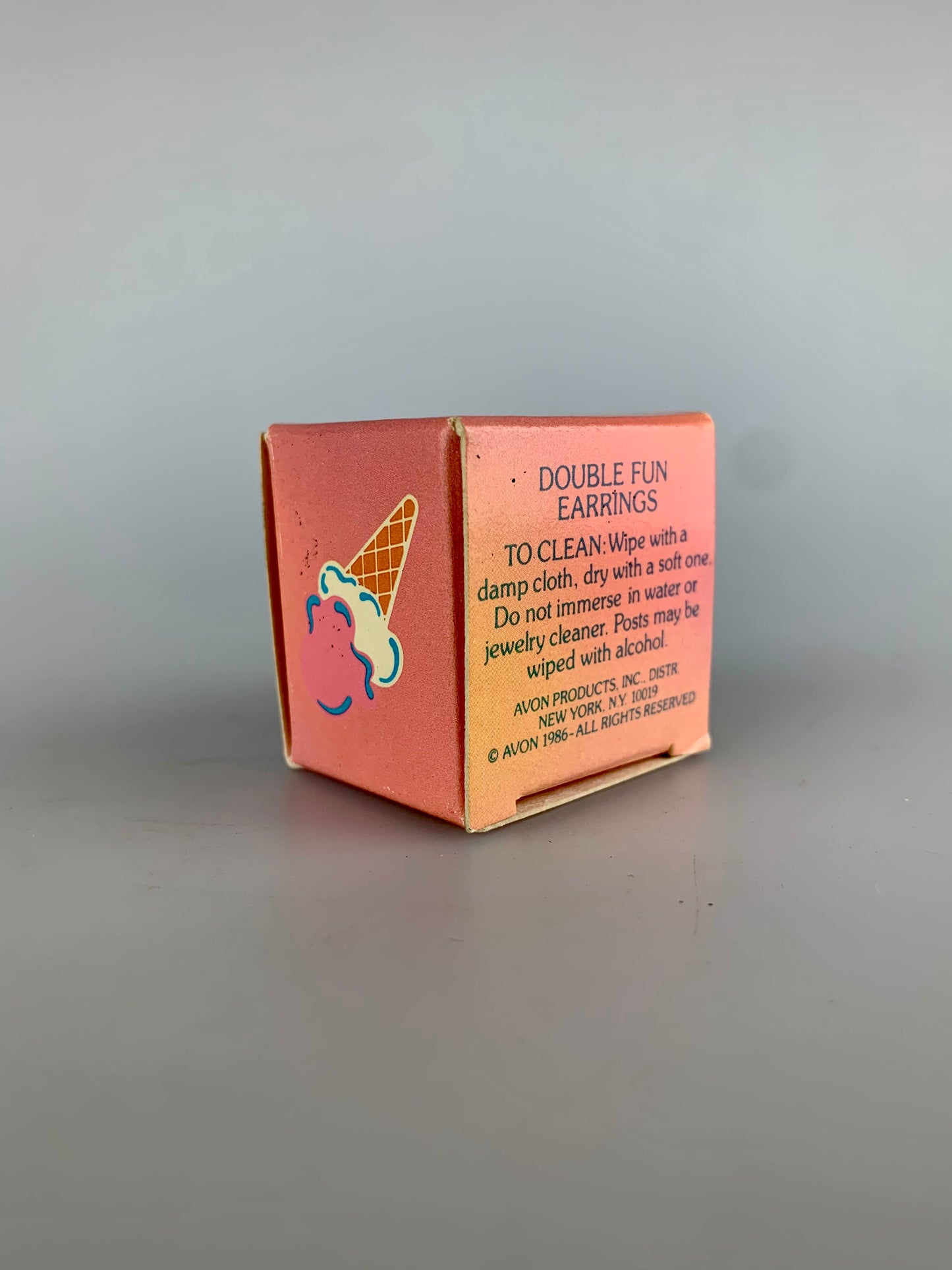 Vintage 1986 Avon Double Fun Ice Cream Cone Earrings