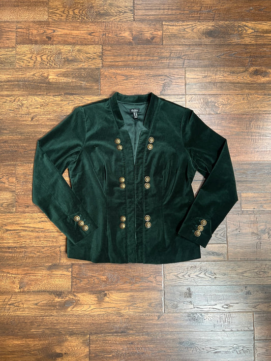 Clothing - Blazer Jacket - Green Velvet - Medium - Du Jour