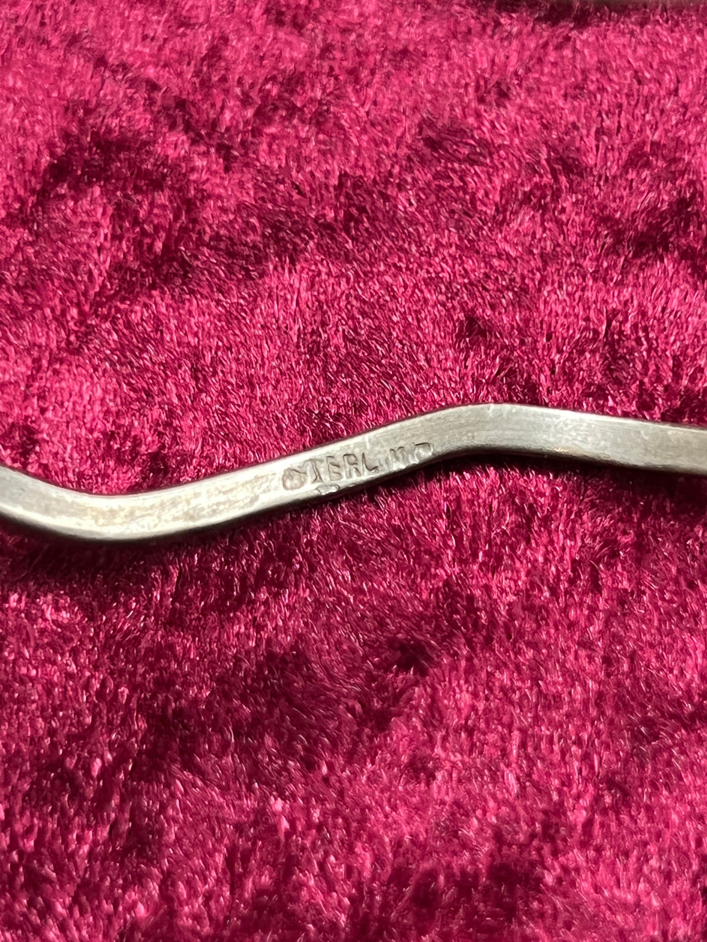 Vintage Jewelry - Curved Bangle Bracelet - Sterling Silver - Flower Stamps - Mexico