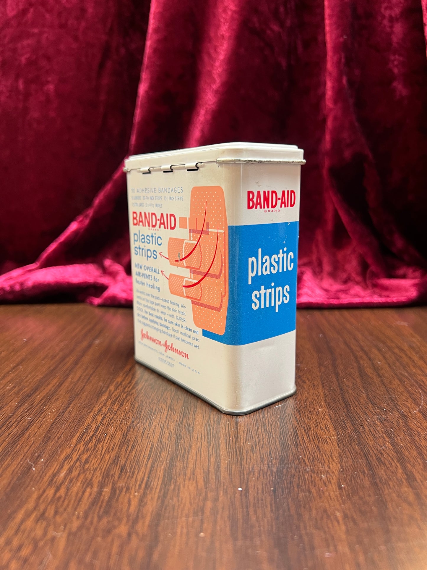 Vintage Advertisement - Metal Storage Tin - Band-Aid Brand - Johnson & Johnson