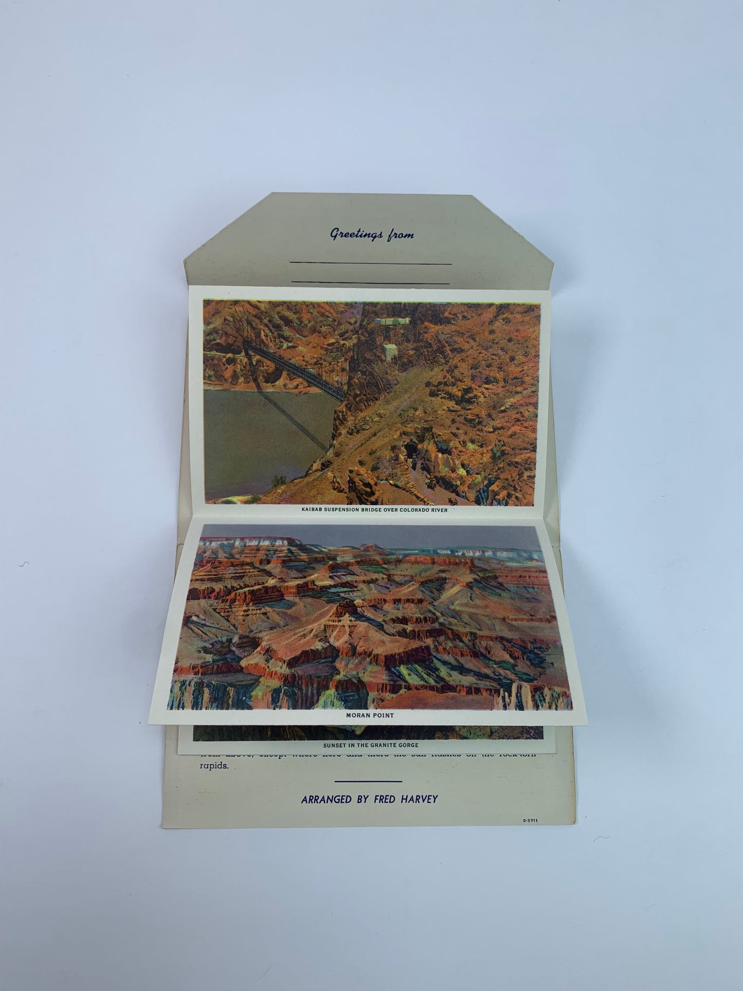 Vintage Ephemera - Souvenir Postcard Booklet - Grand Canyon National Park - Fred Harvey