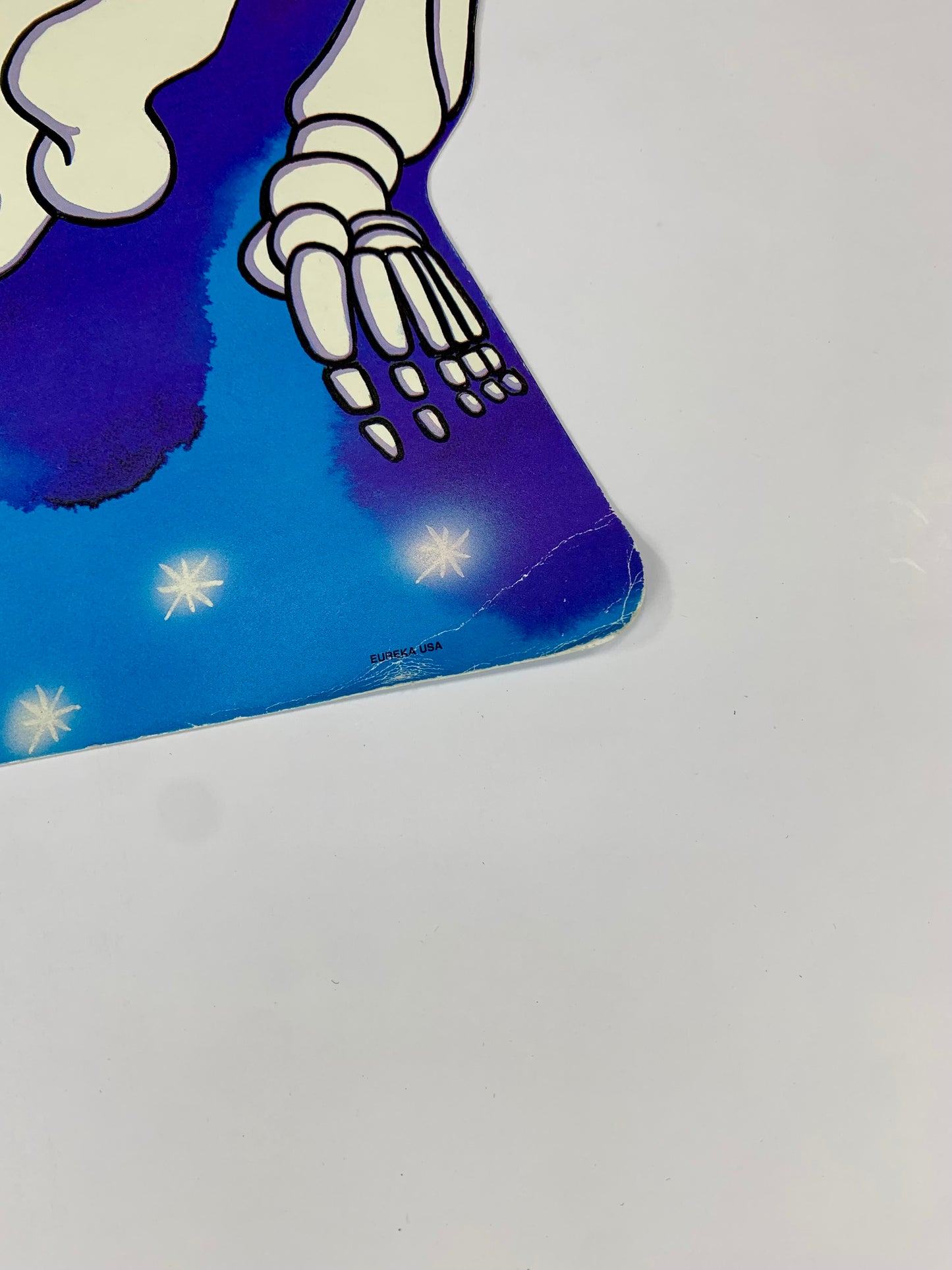 Vintage Eureka Halloween Die-Cut - Double-Sided Dancing Skeleton - Made In U.S.A
