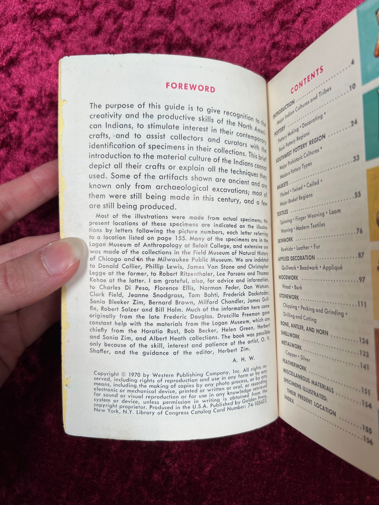 Vintage Paperback - North American Indian Arts - Whiteford / Golden Press - 1970