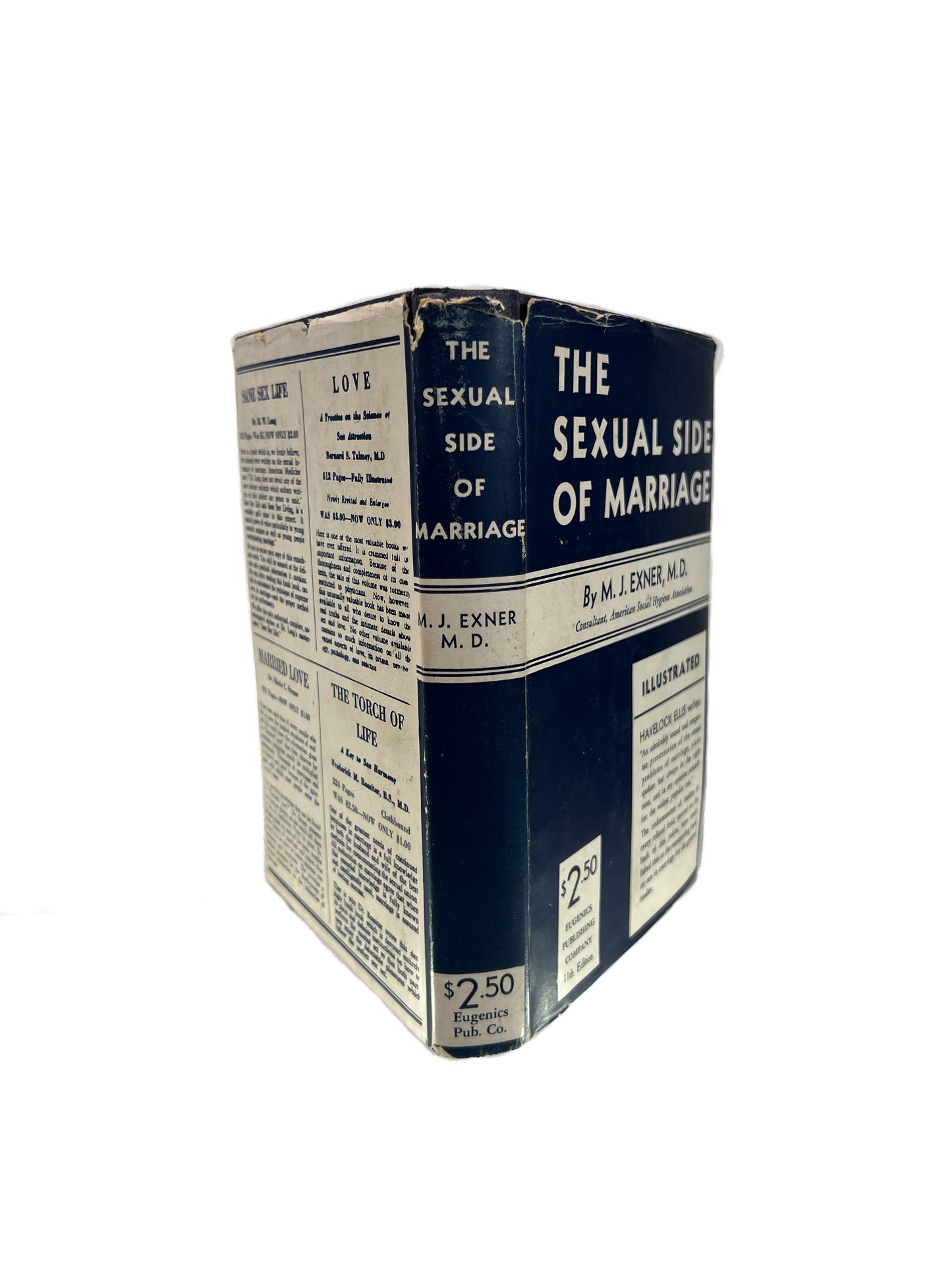 Vintage Hardcover - The Sexual Side Of Marriage - M. J. Exner M.D. - 1937