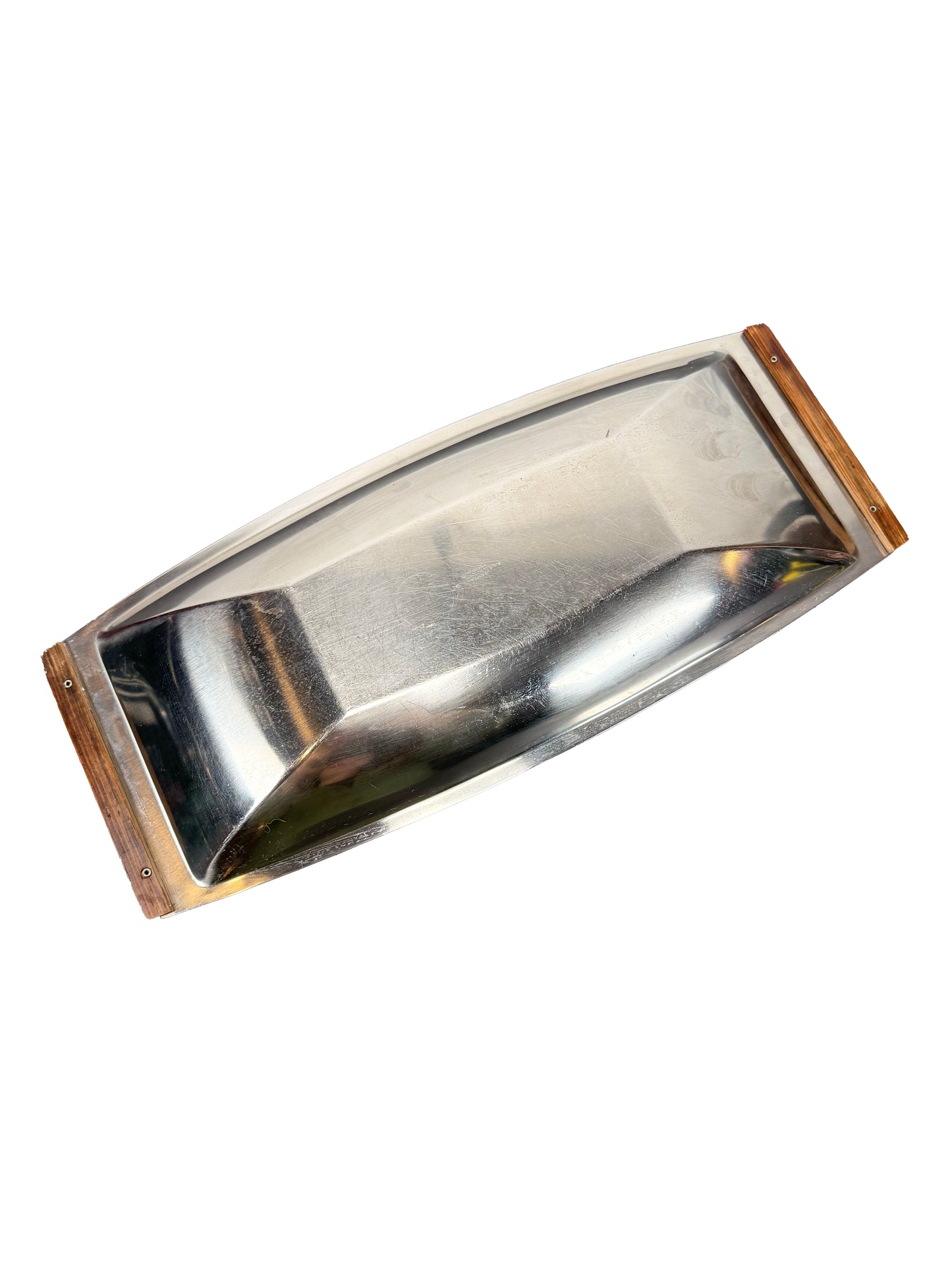 Vintage Tray - Denmark Lundtofte Stainless Steel Canoe - Mid Century Modern
