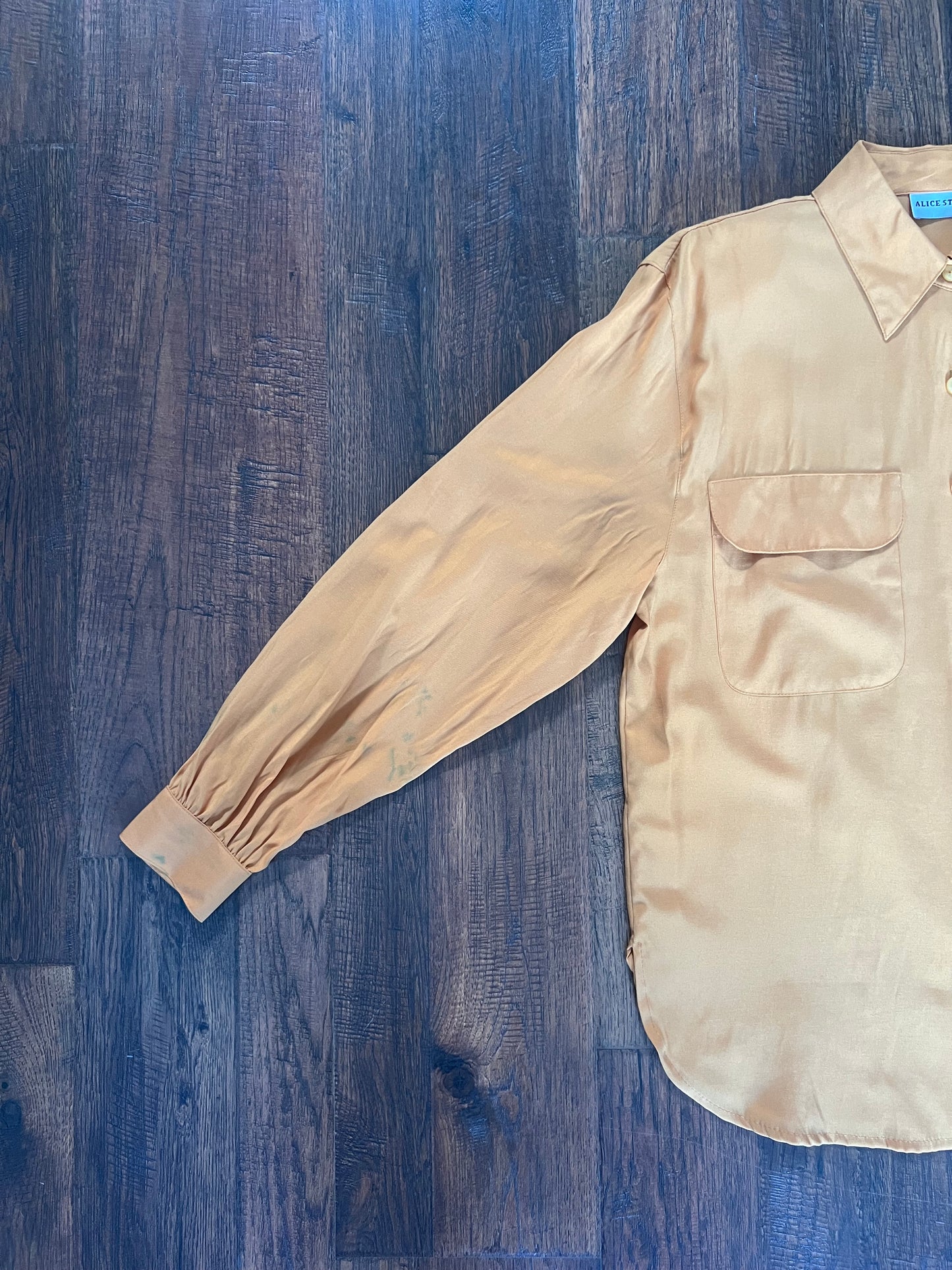 Vintage Clothing - Long Sleeve Blouse - Mustard Yellow - Medium - Alice Stuart