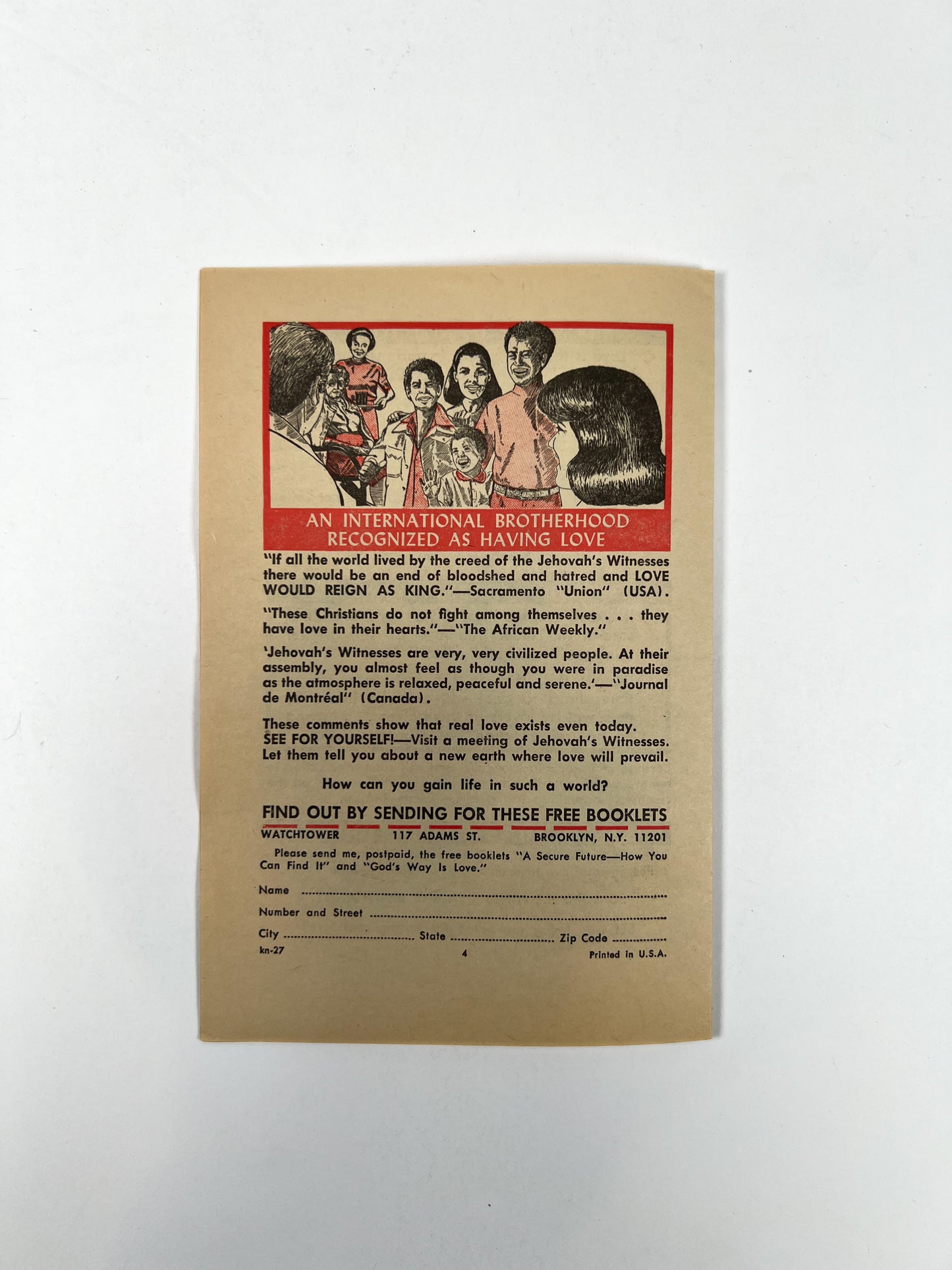Vintage Ephemera - Religious Pamphlet - What Has Happened to Love?
