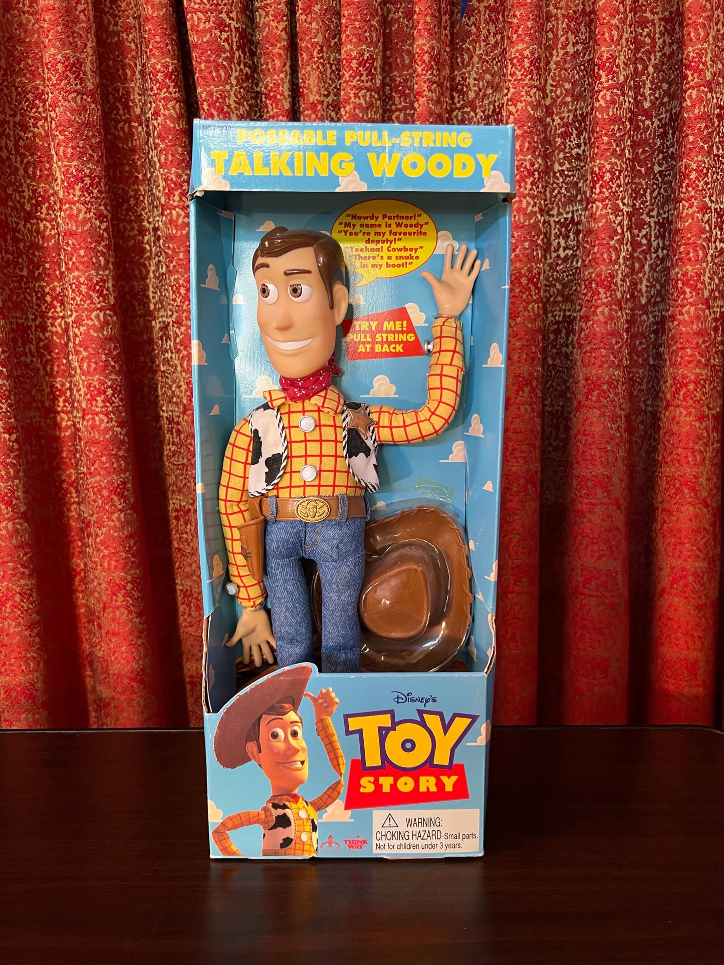 Vintage Collectibles - Poseable Pull String Talking Woody - Toy Story - New In Box