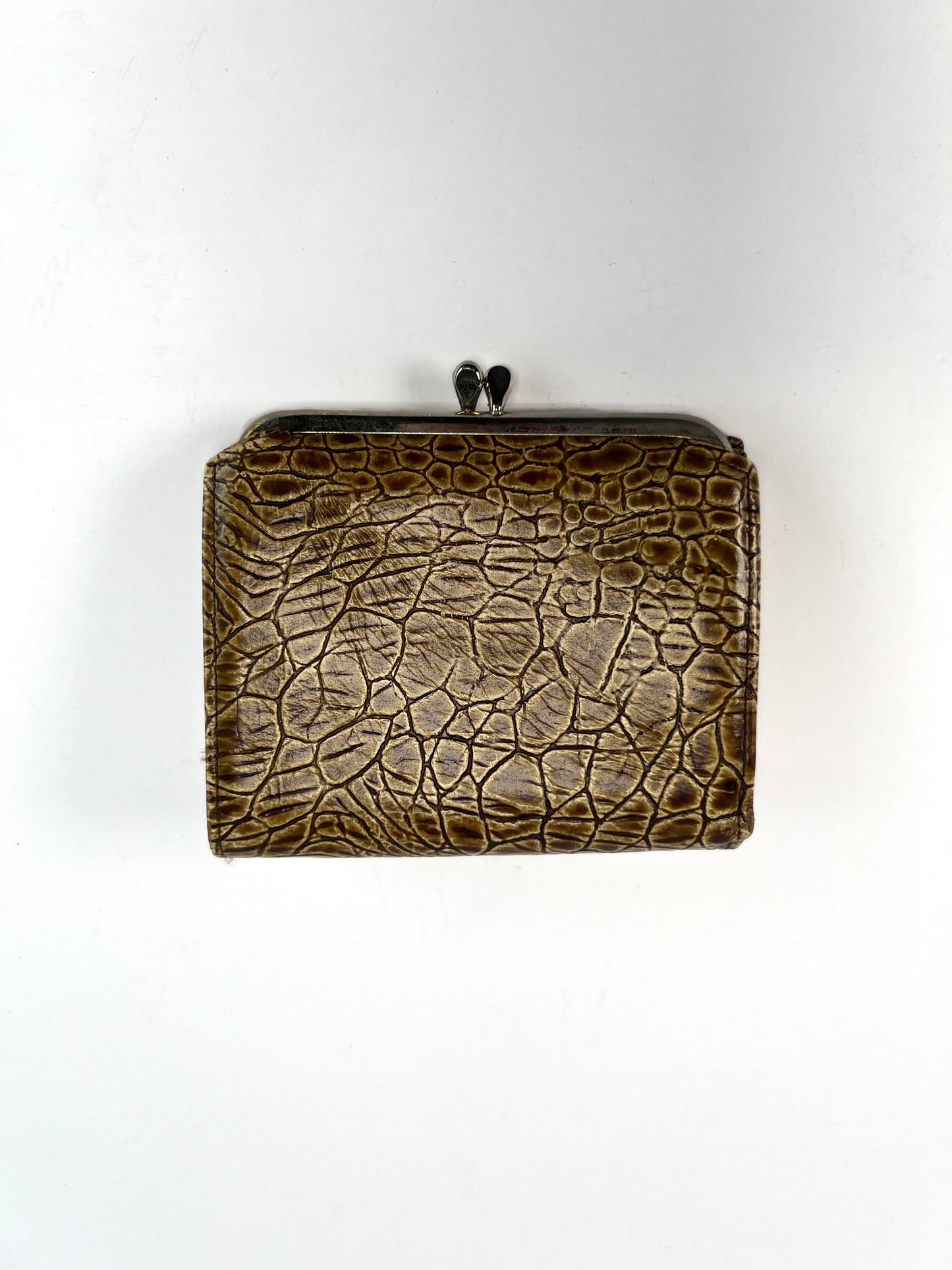 Vintage Wallet - Embossed Leather Bifold - Brown Cowhide - Rolfs