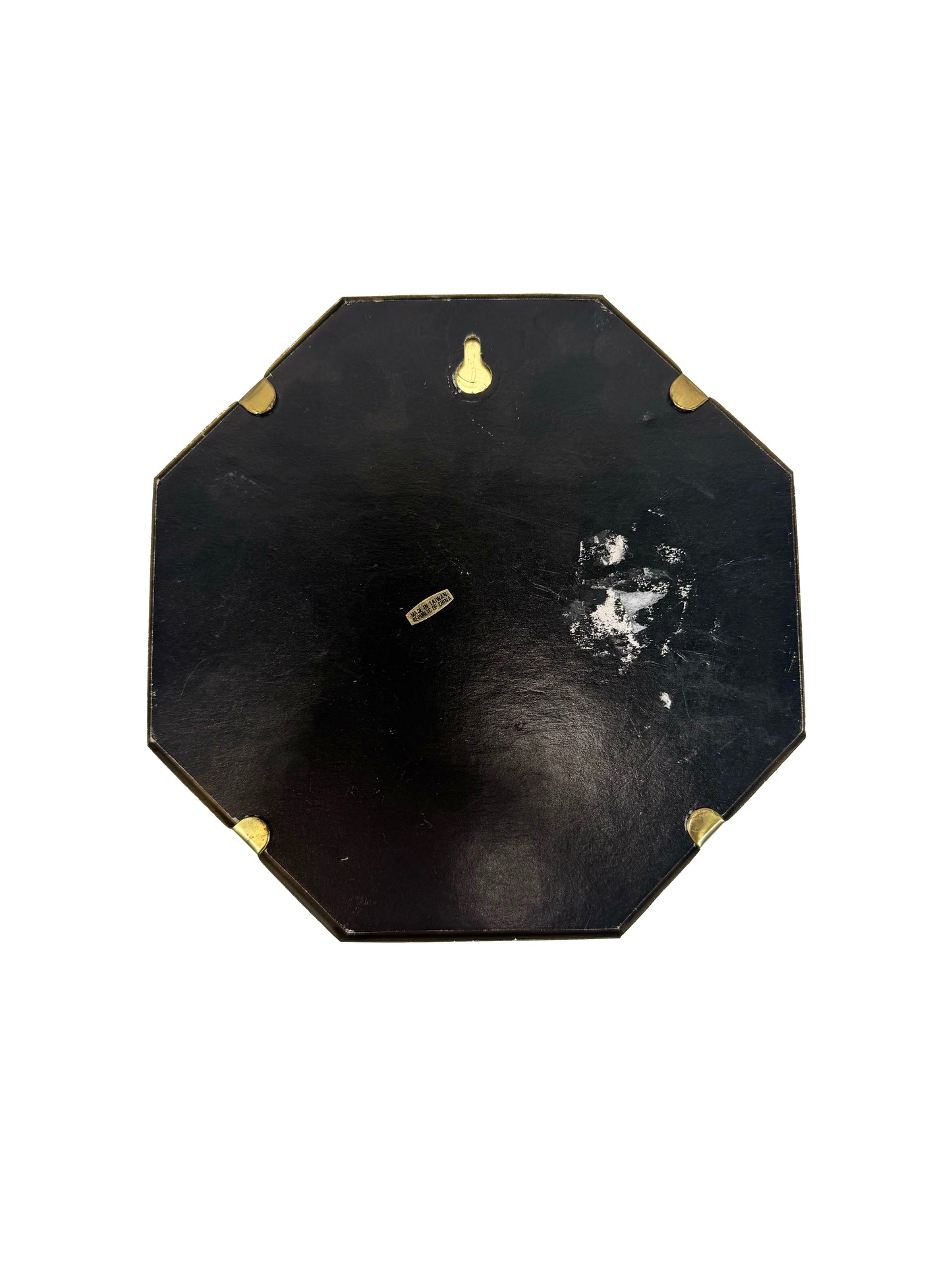 Vintage Wall Decor - Octagonal Brass Mirror - 7”