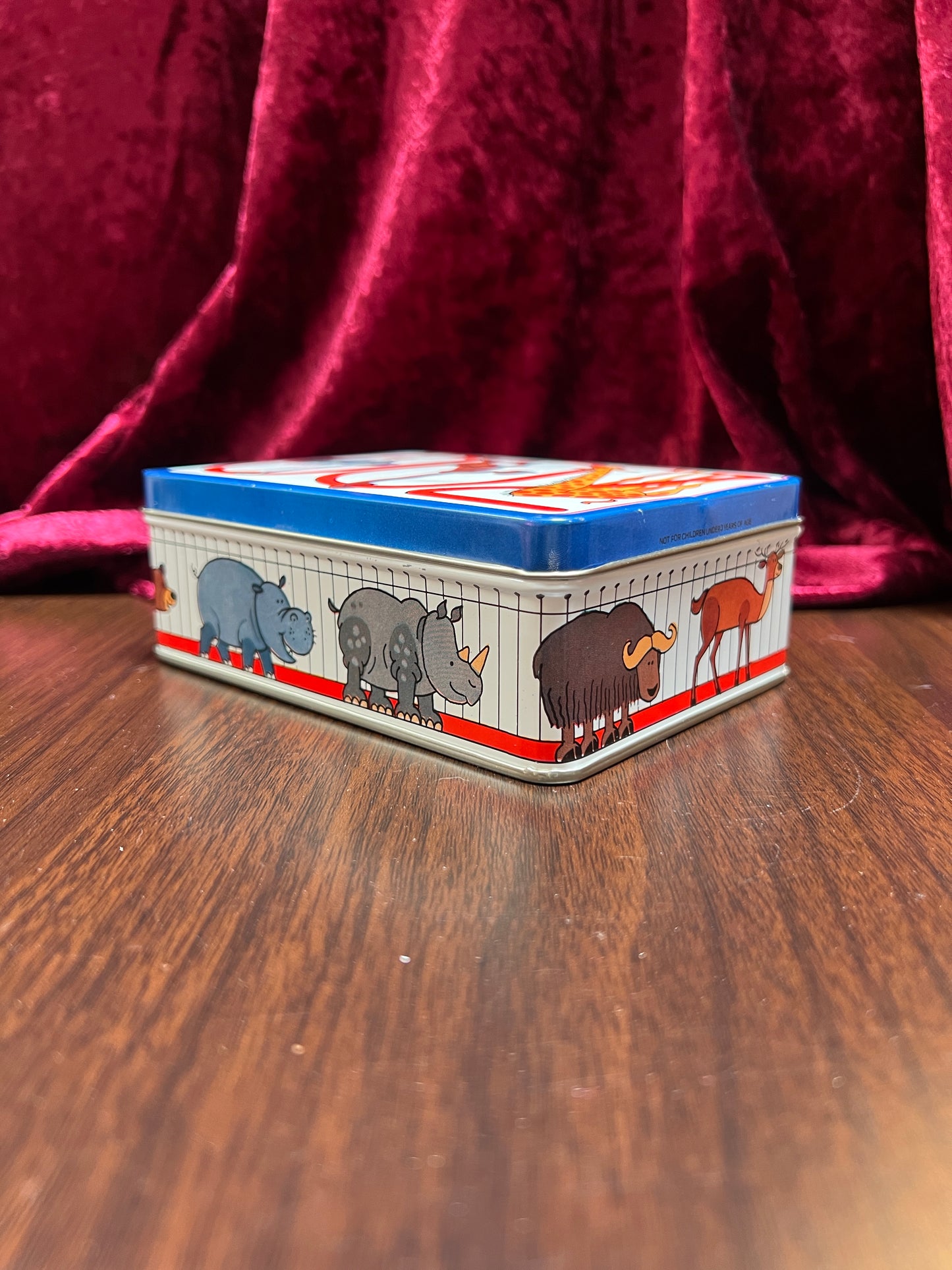 Vintage Kitchen - Storage Tin - ZOO Animals - JSNY - Made In Hong Kong